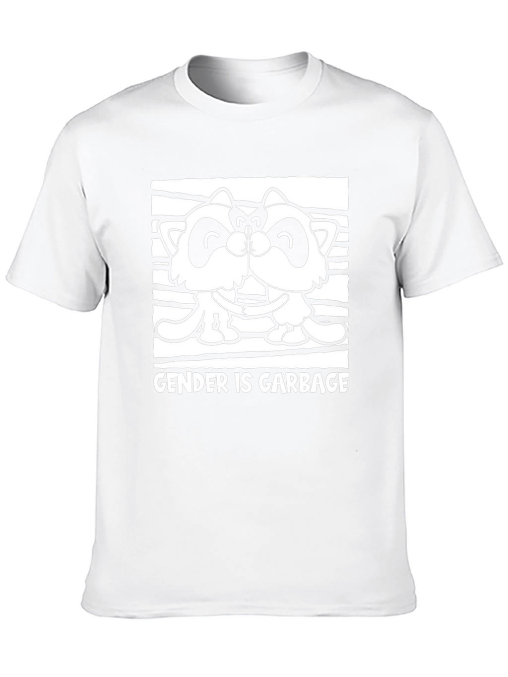 Gender is Garbage Raccoon Kissing Graphic Tee
