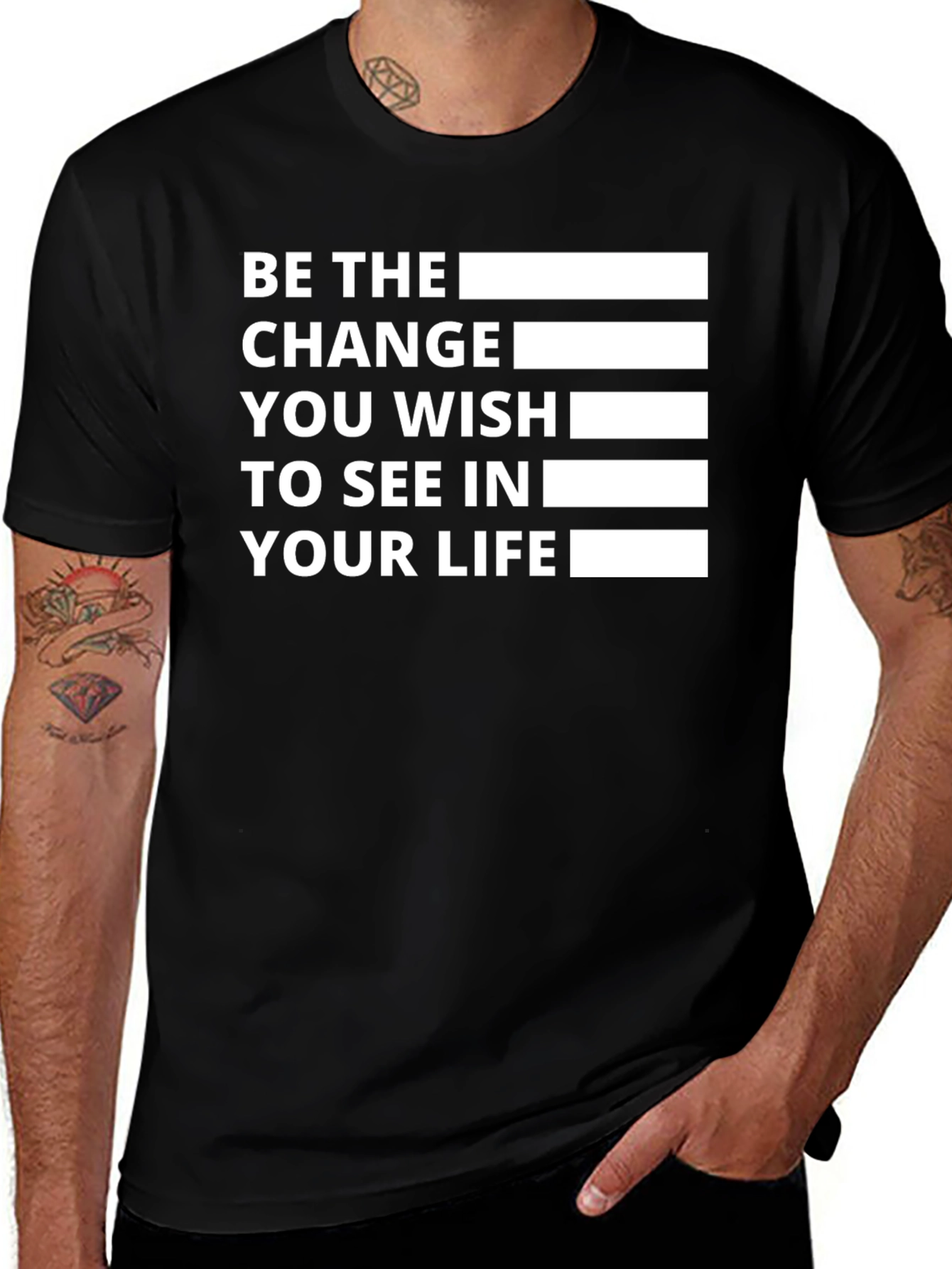 Be The Change T-Shirt - Inspirational Quote