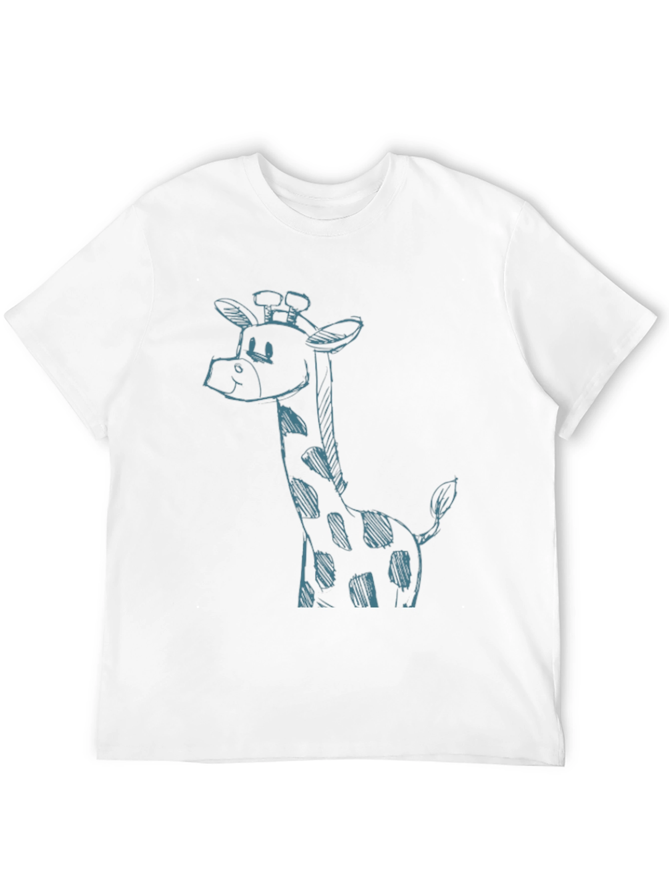 Giraffe Sketch Black T-Shirt - Unique Casual Style