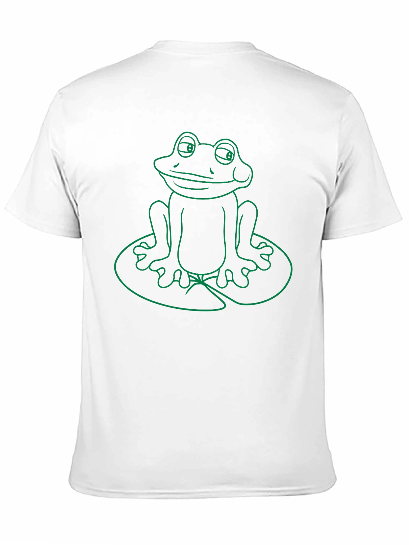 Frog on Lily Pad Graphic T-Shirt - Green Print