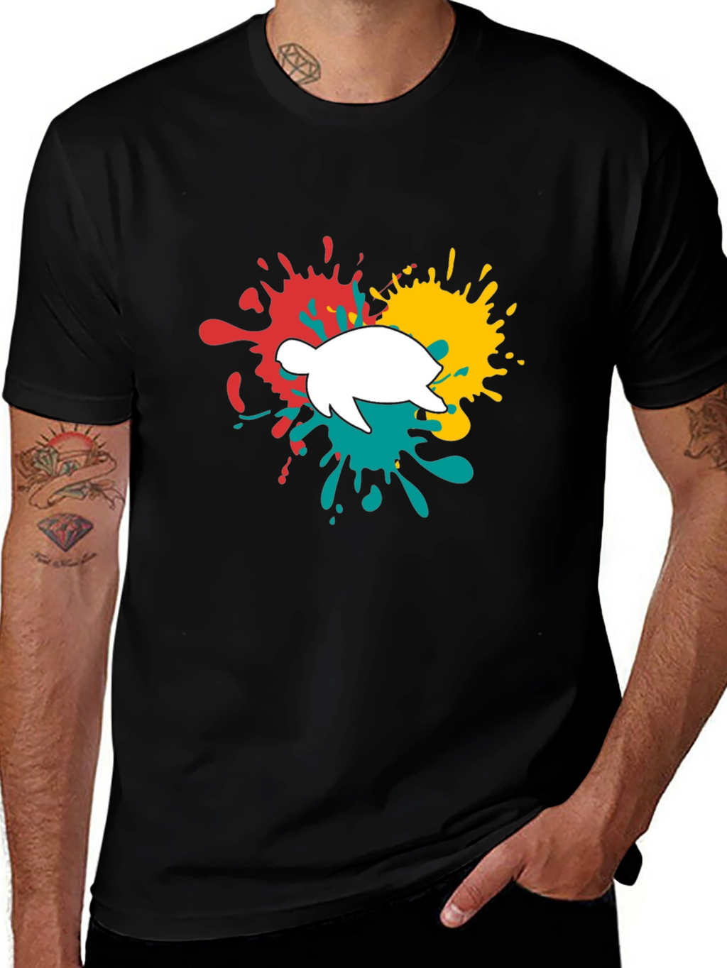 Turtle Splash T-Shirt - Fun Graphic Tee