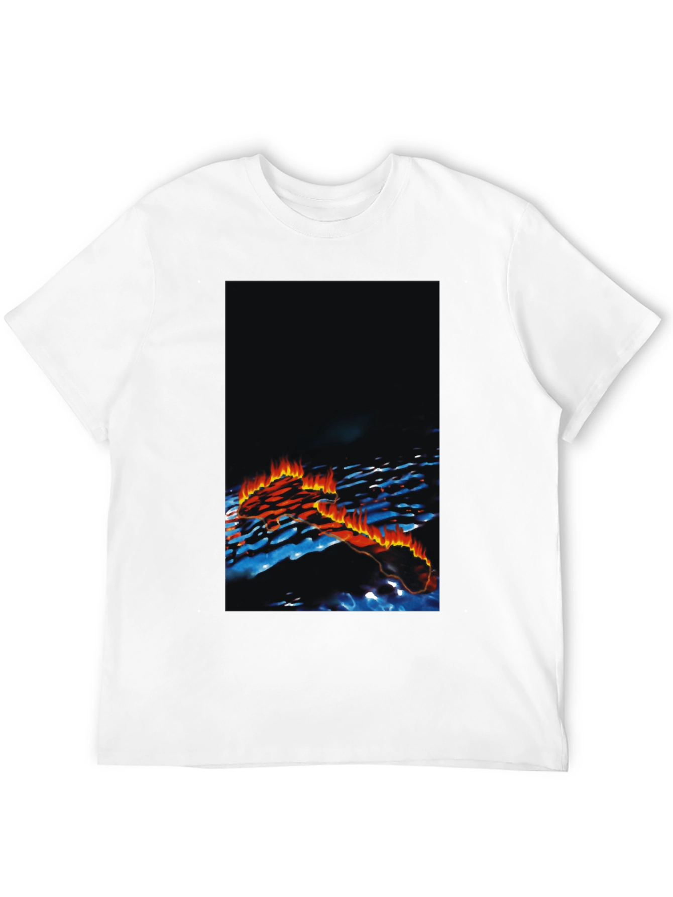 Mens Black Graphic Print T-Shirt