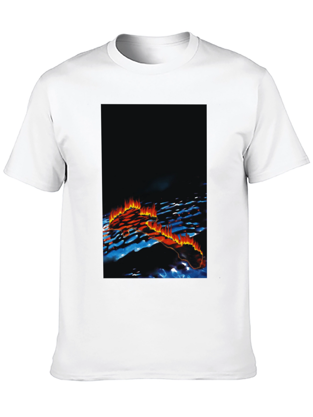 Mens Black Graphic Print T-Shirt