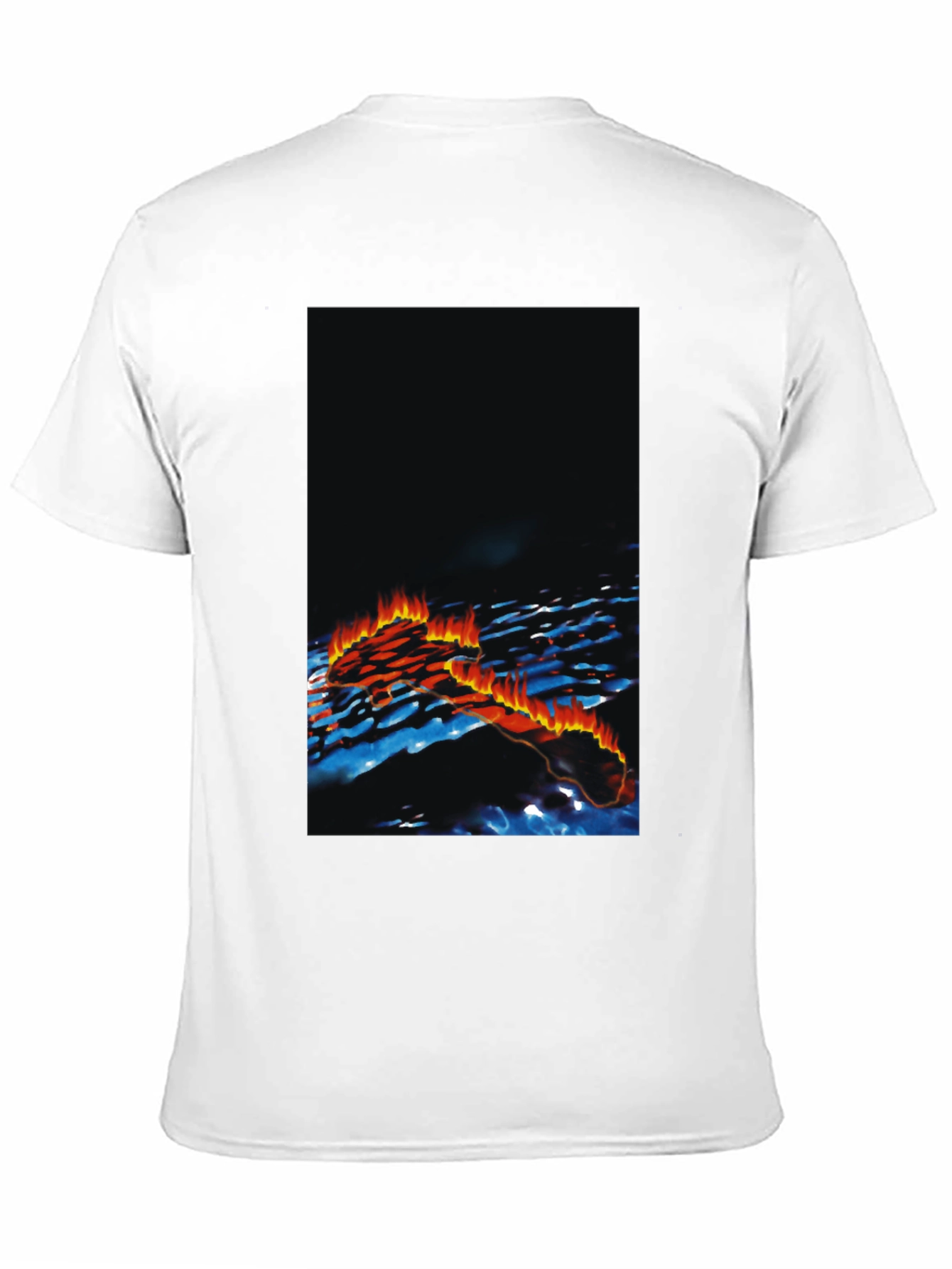 Mens Black Graphic Print T-Shirt