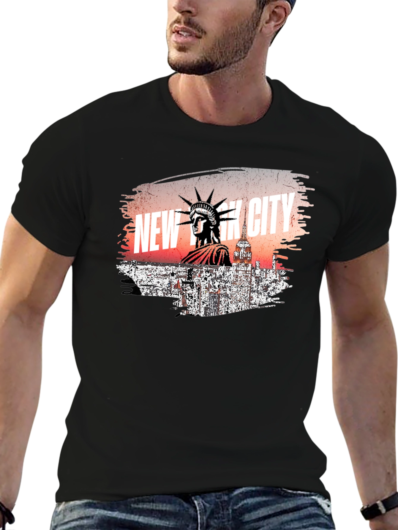 New York City Statue of Liberty Graphic T-Shirt