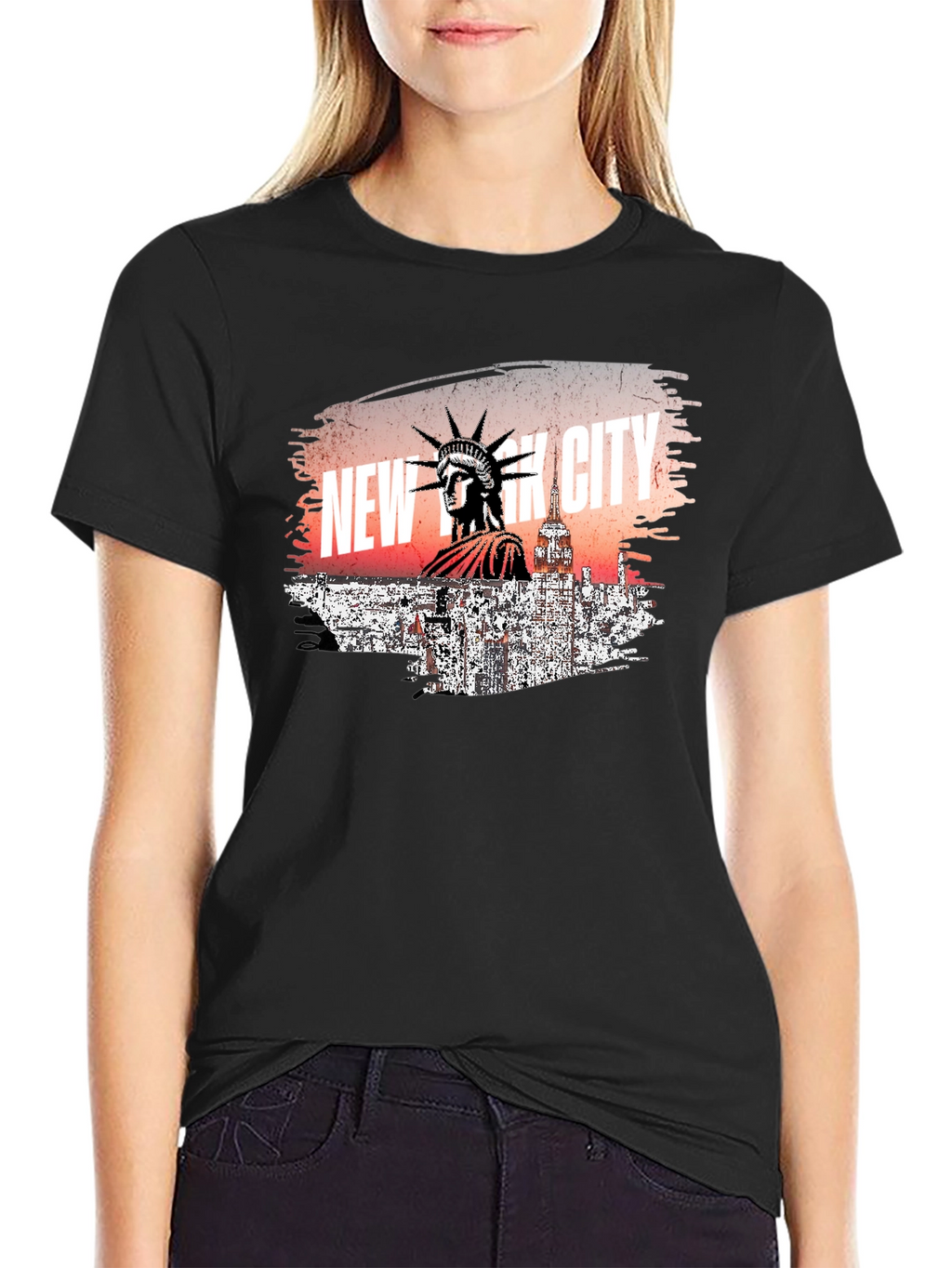 New York City Statue of Liberty Graphic T-Shirt