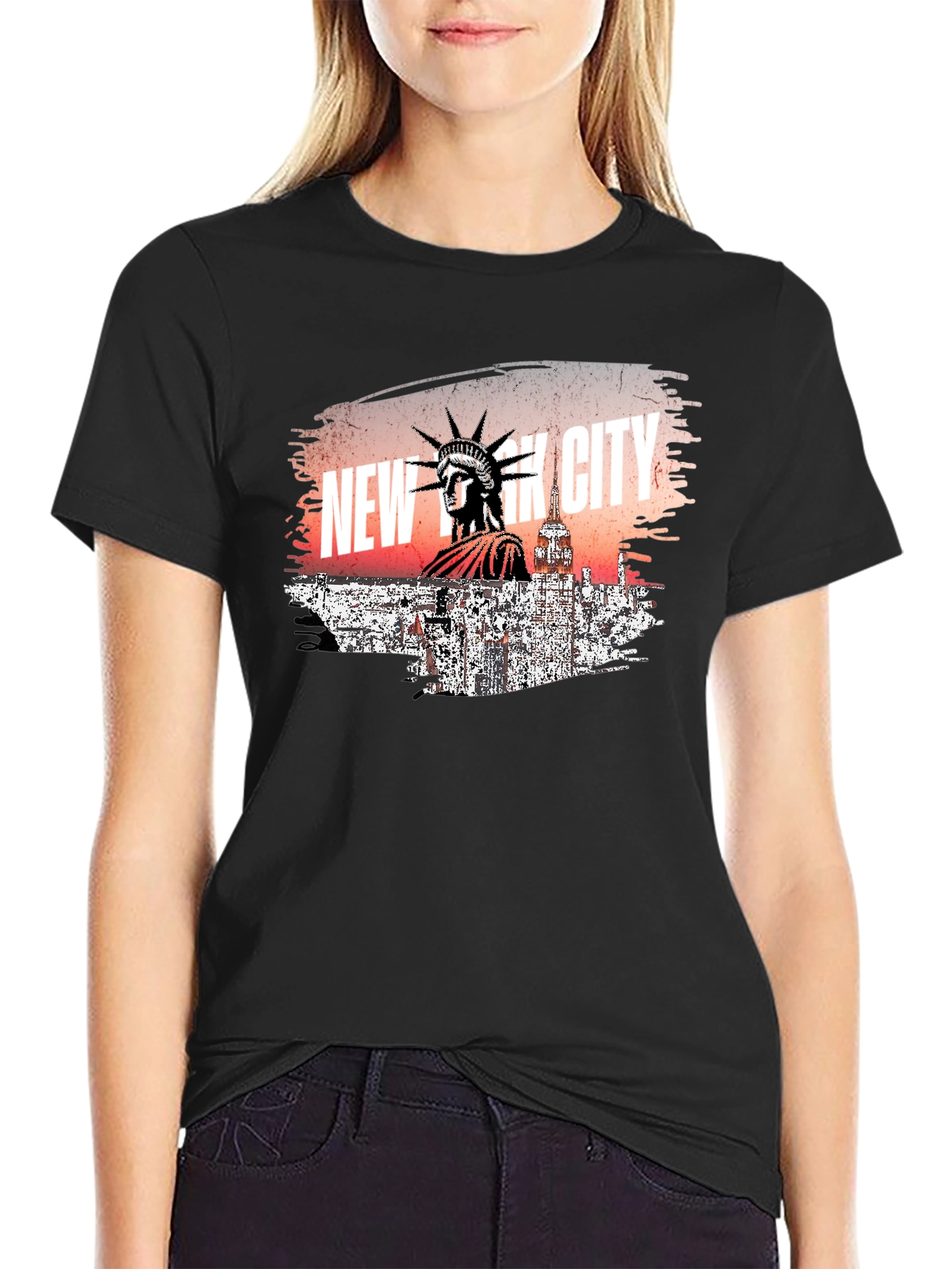 New York City Statue of Liberty Graphic T-Shirt