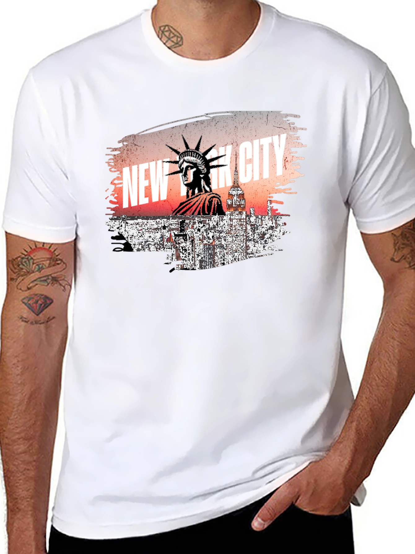 New York City Statue of Liberty Graphic T-Shirt