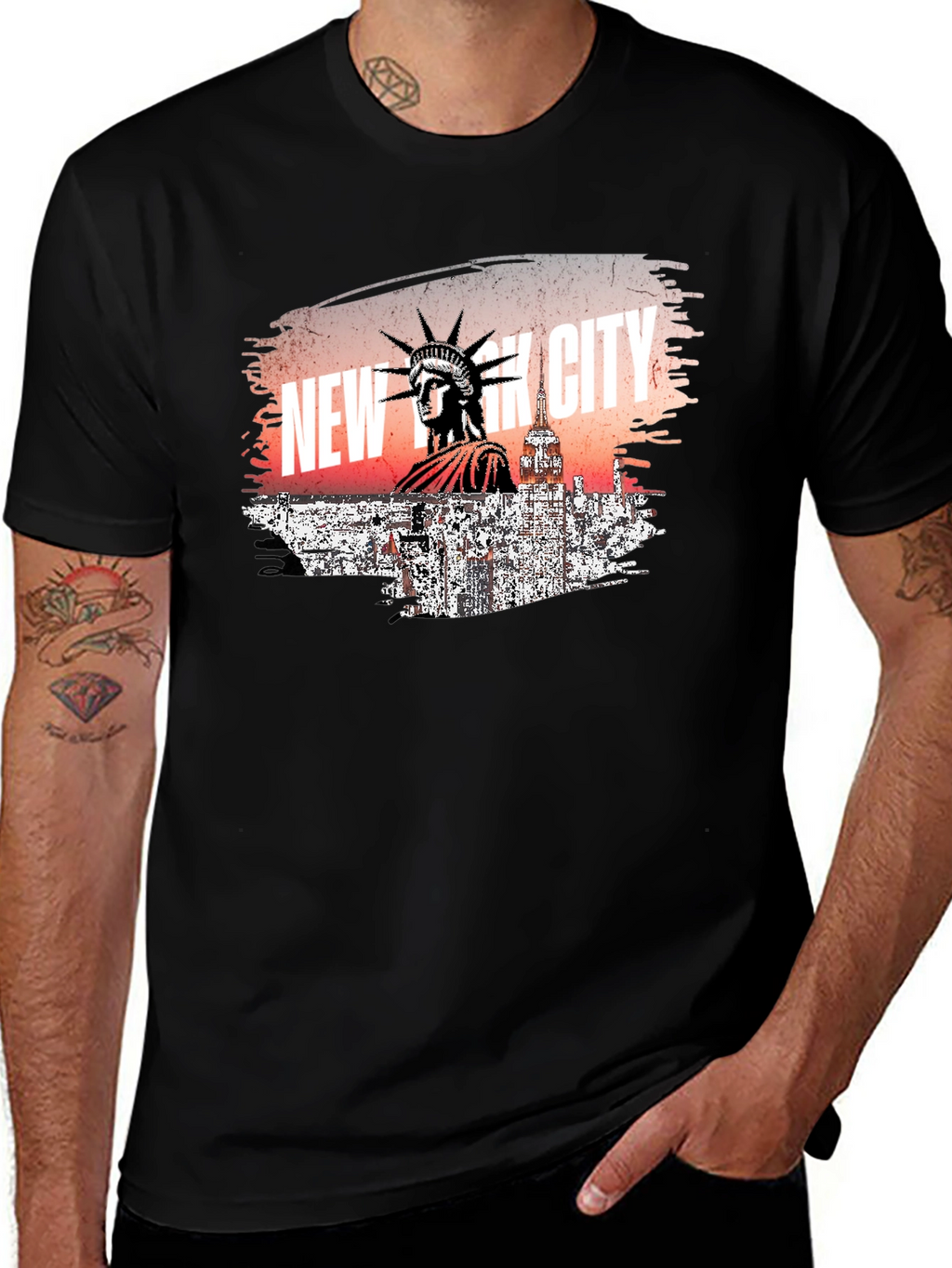 New York City Statue of Liberty Graphic T-Shirt