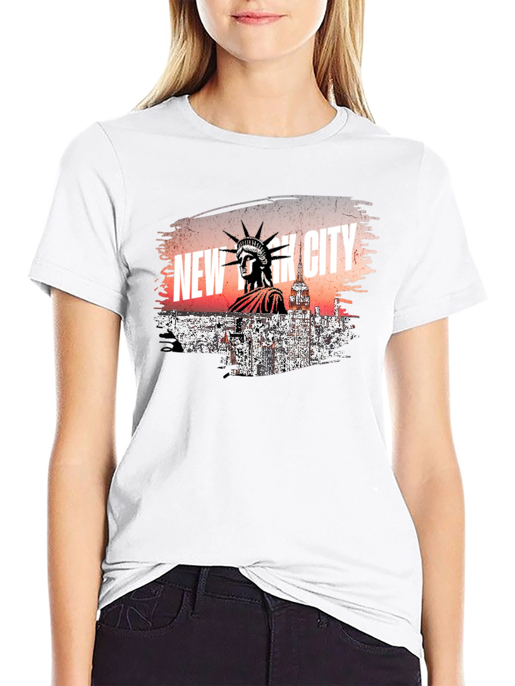 New York City Statue of Liberty Graphic T-Shirt
