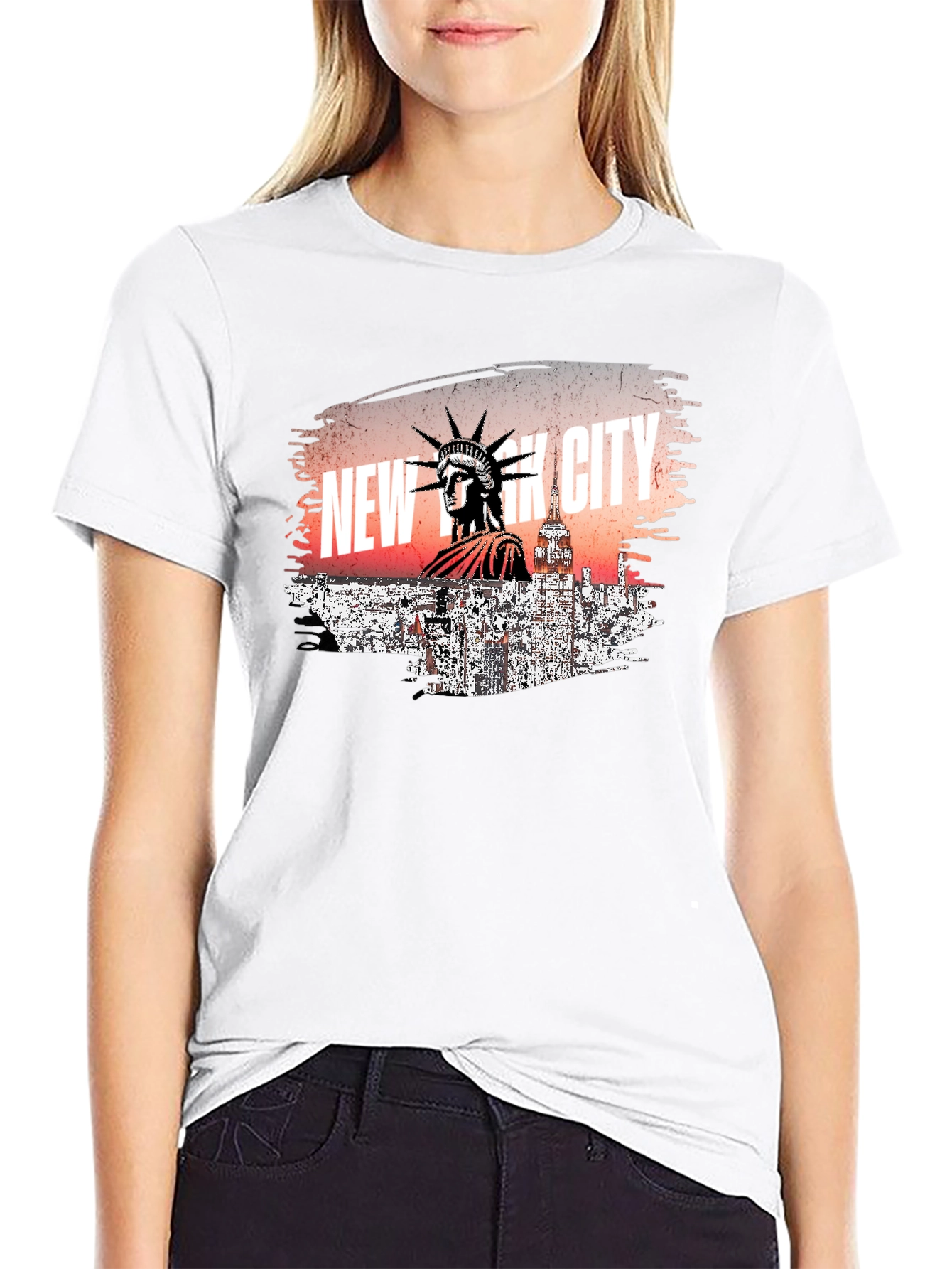 New York City Statue of Liberty Graphic T-Shirt
