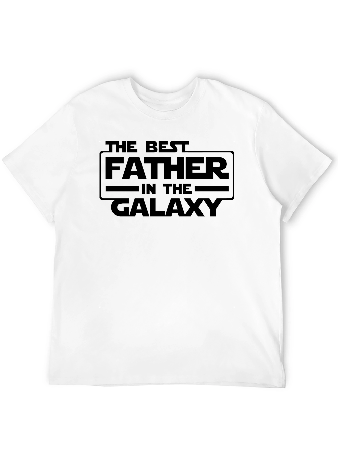Best Father in the Galaxy Black Graphic Tee