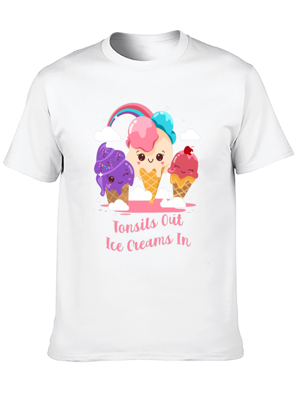 Tonsils Out Ice Creams In Graphic T-Shirt