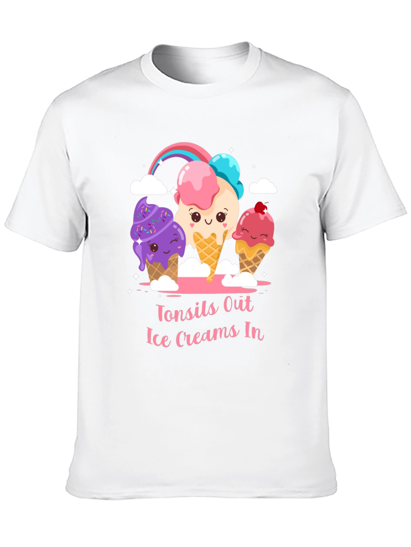 Tonsils Out Ice Creams In Graphic T-Shirt