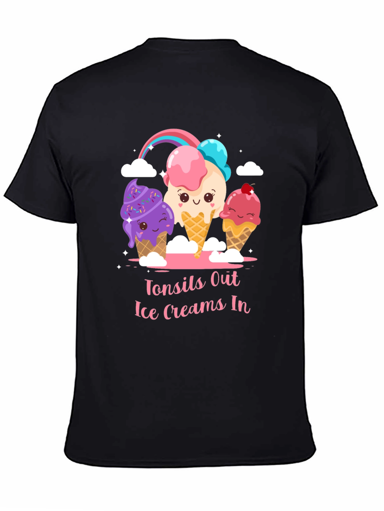 Tonsils Out Ice Creams In Graphic T-Shirt