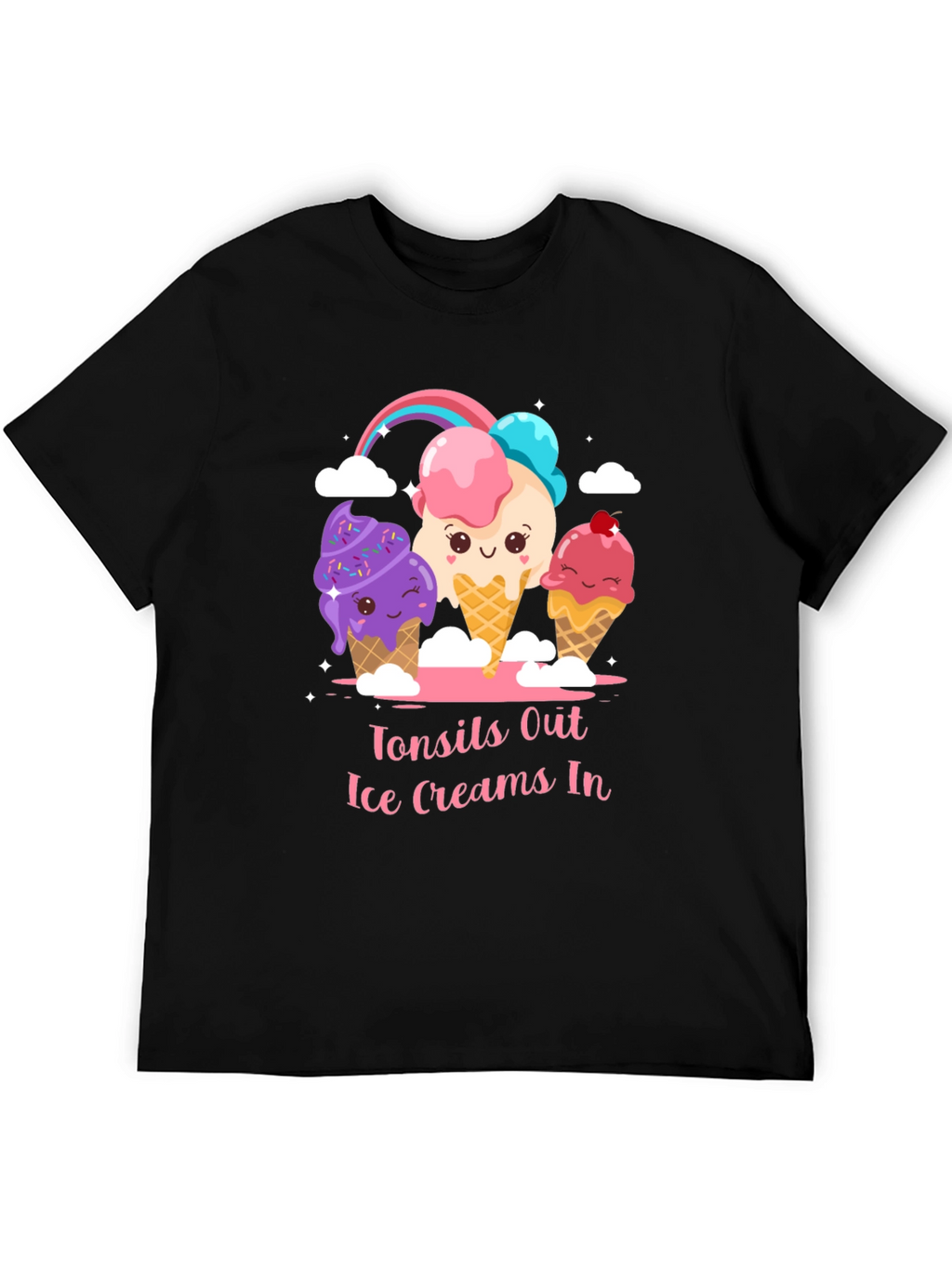 Tonsils Out Ice Creams In Graphic T-Shirt