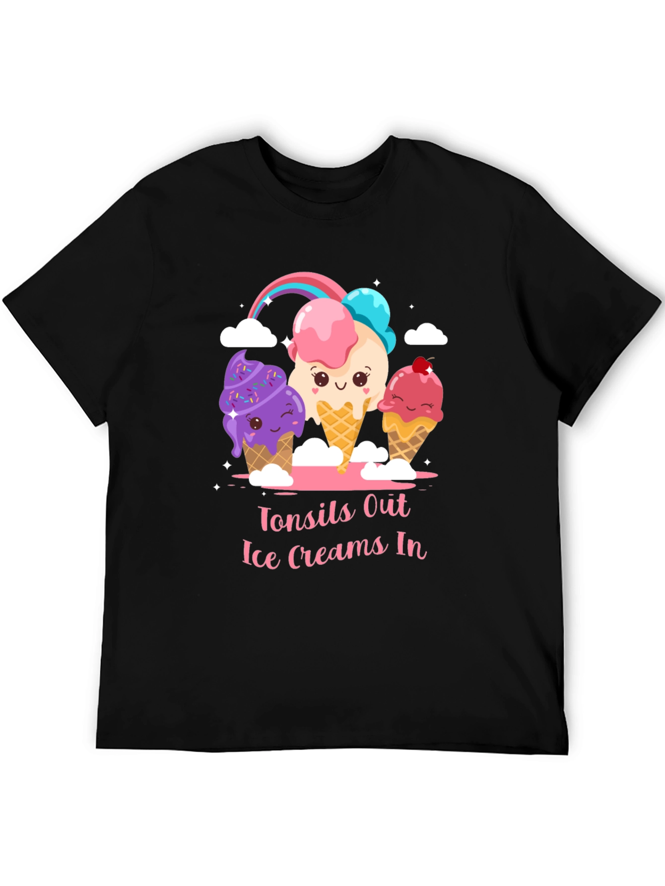 Tonsils Out Ice Creams In Graphic T-Shirt