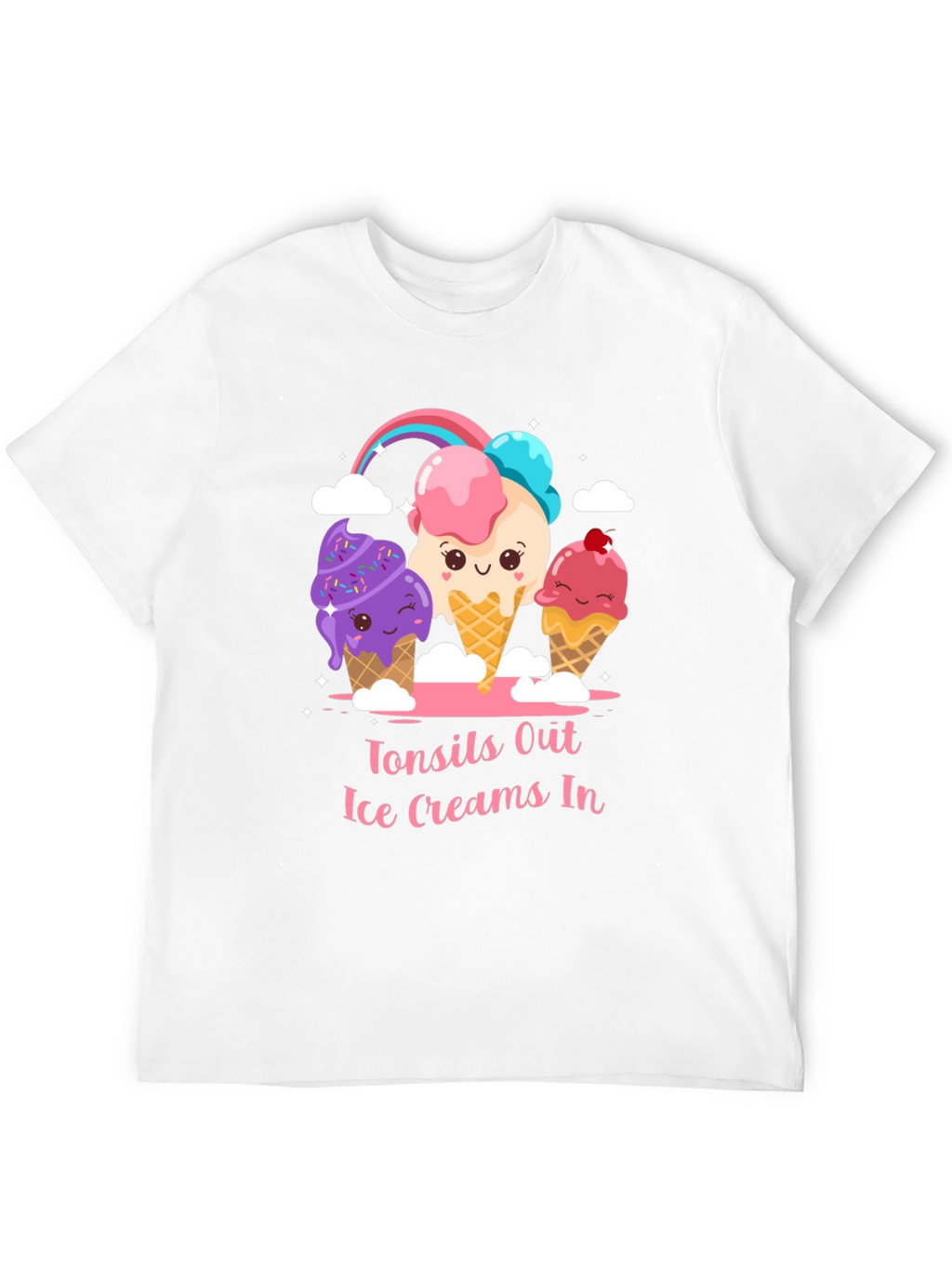 Tonsils Out Ice Creams In Graphic T-Shirt