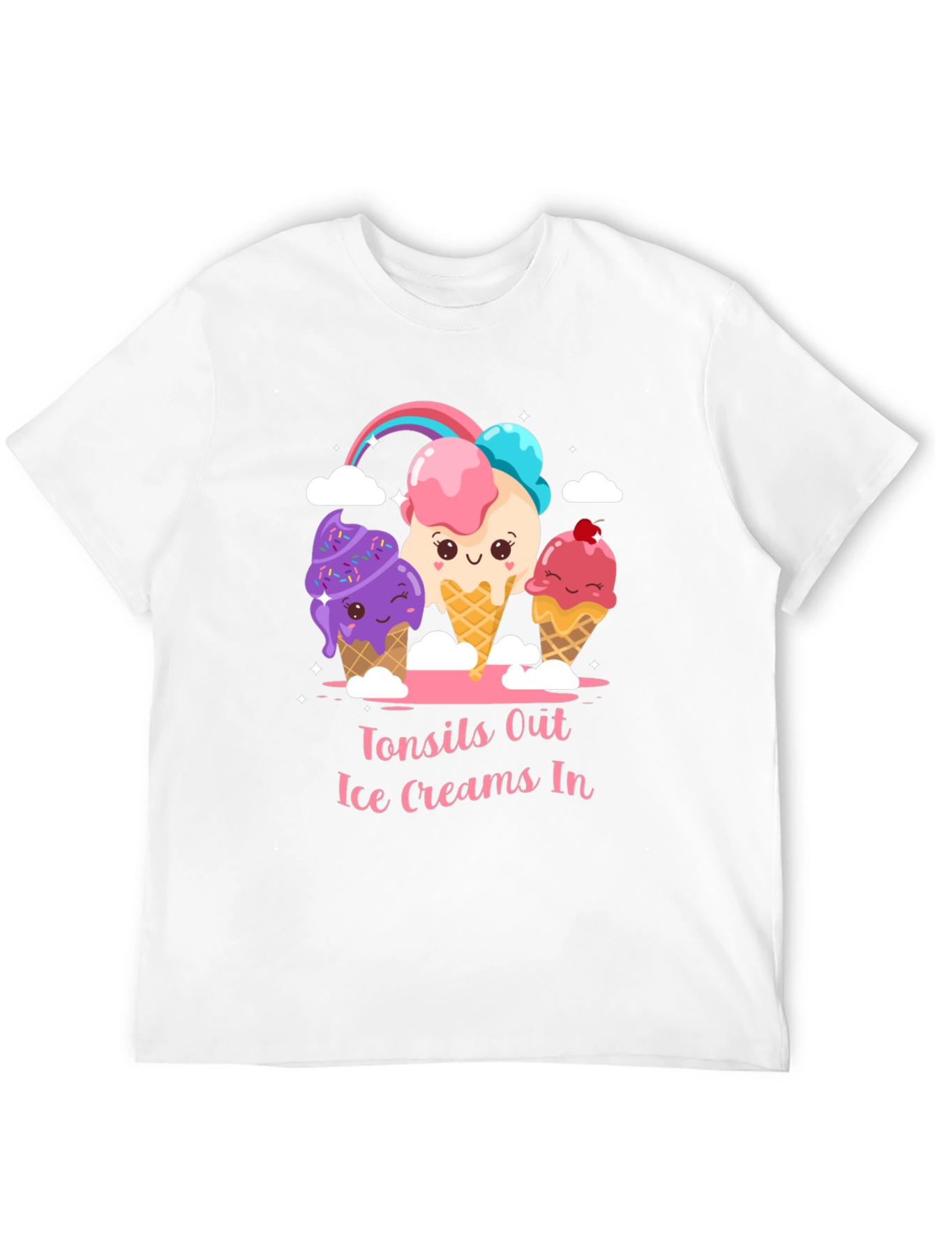 Tonsils Out Ice Creams In Graphic T-Shirt