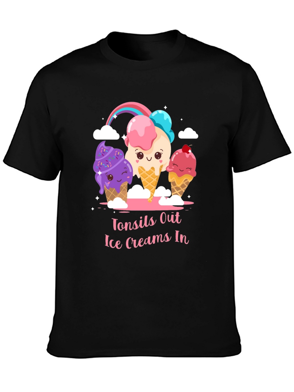 Tonsils Out Ice Creams In Graphic T-Shirt