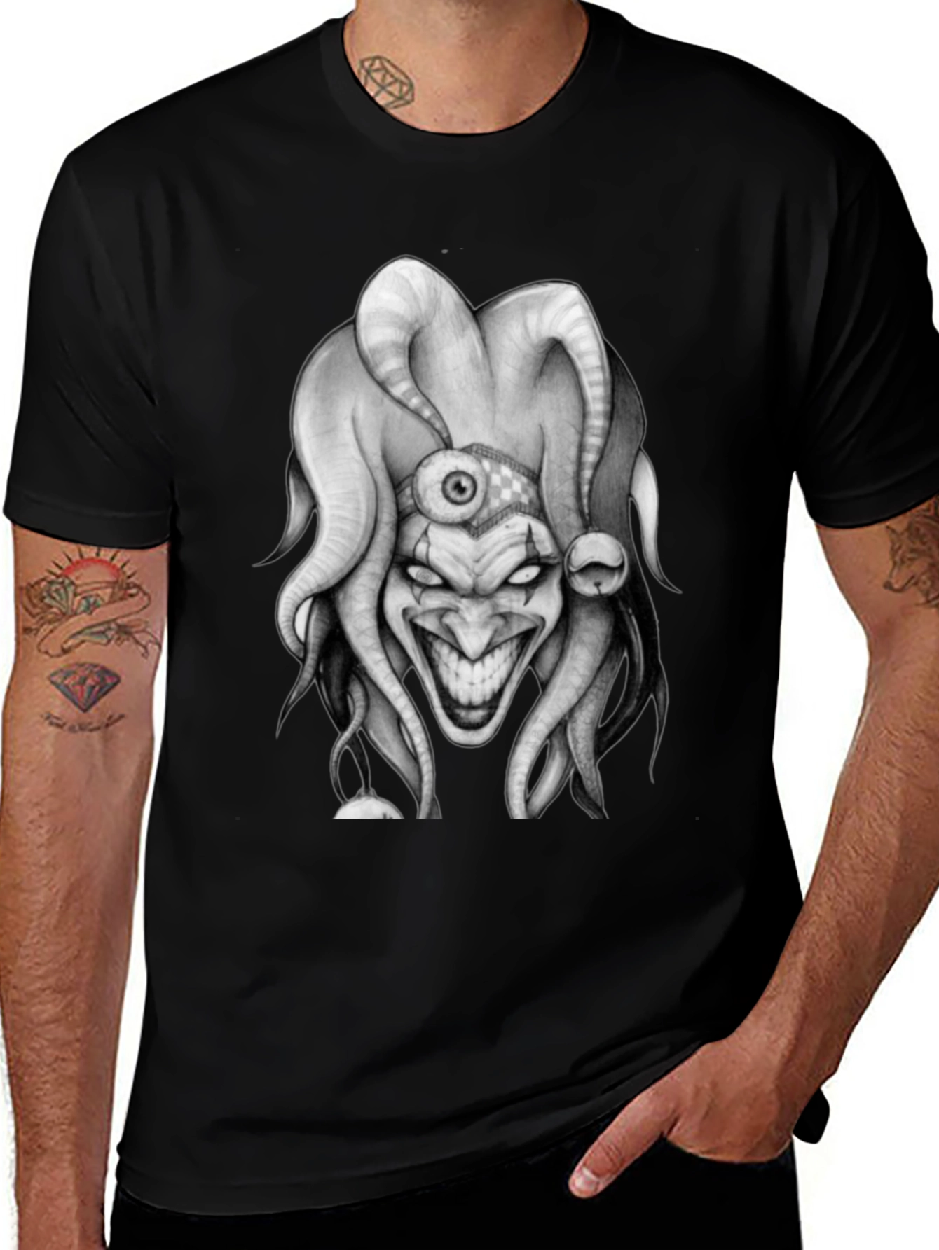 Evil Jester Graphic Tee - Dark Humor Shirt