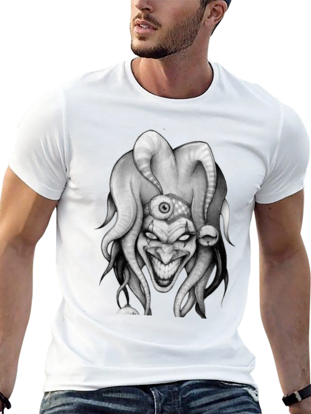 Evil Jester Graphic Tee - Dark Humor Shirt