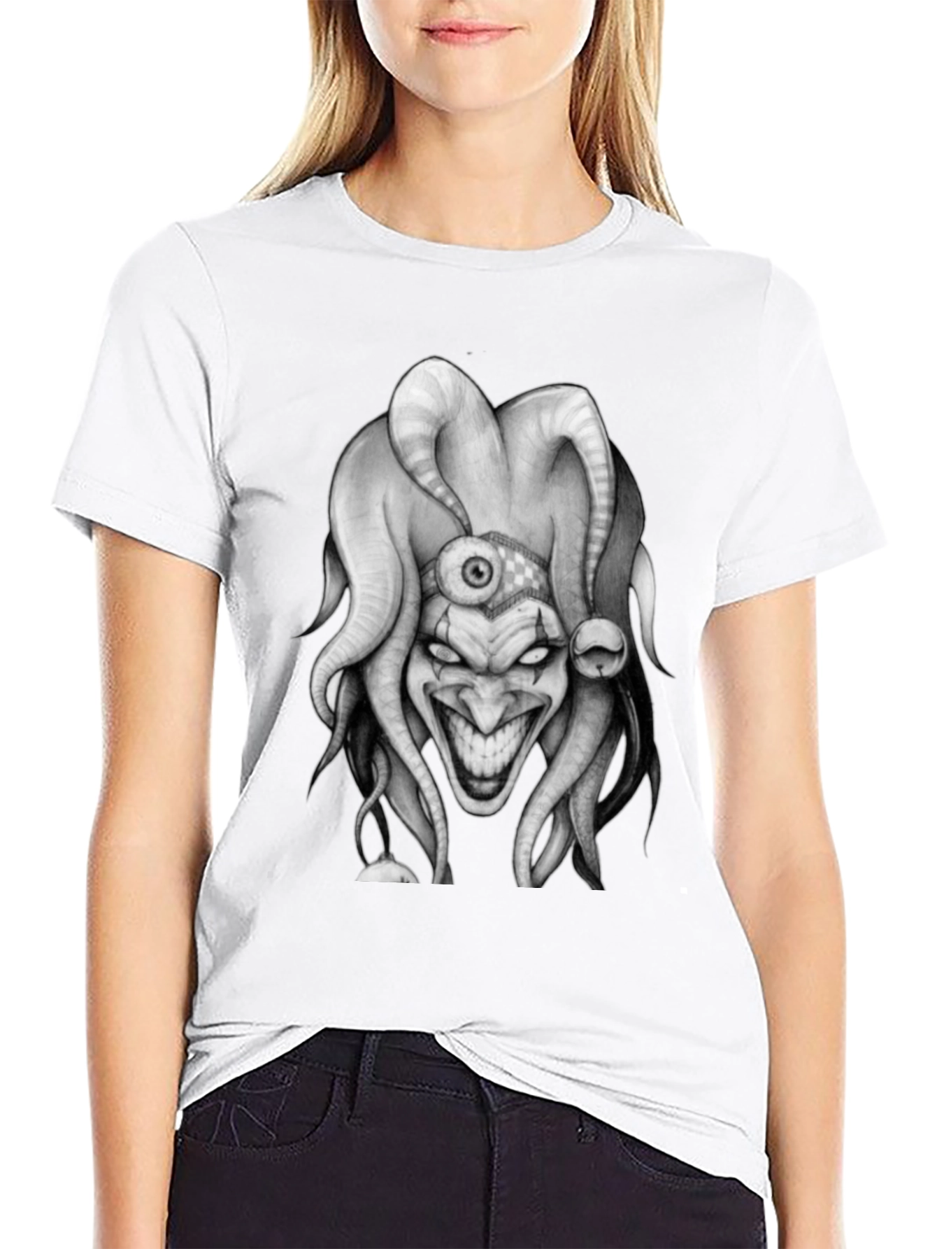 Evil Jester Graphic Tee - Dark Humor Shirt