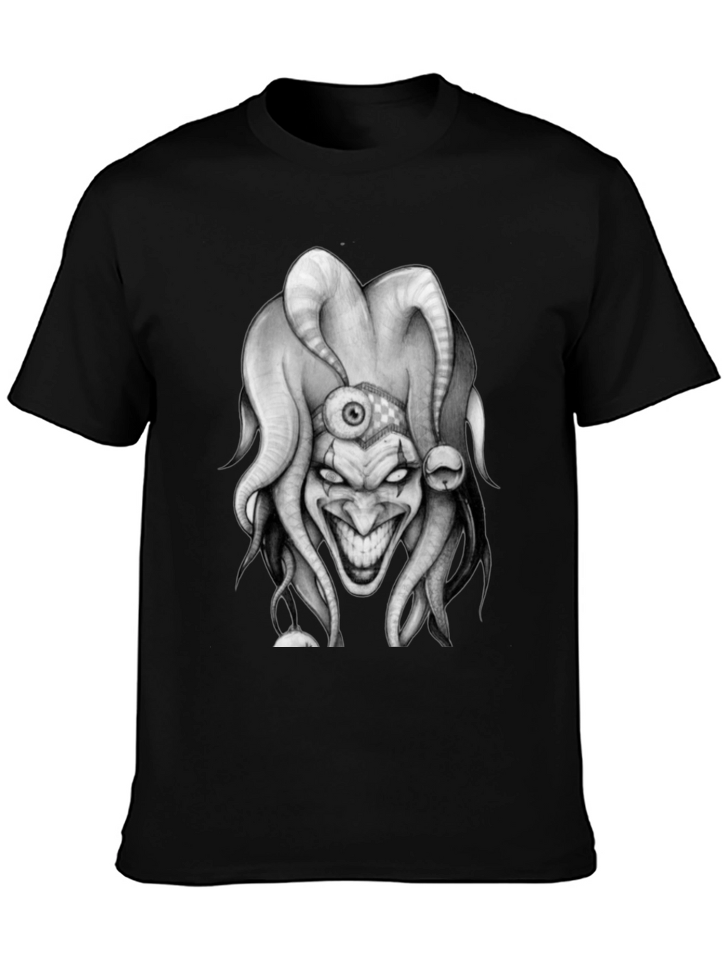 Evil Jester Graphic Tee - Dark Humor Shirt