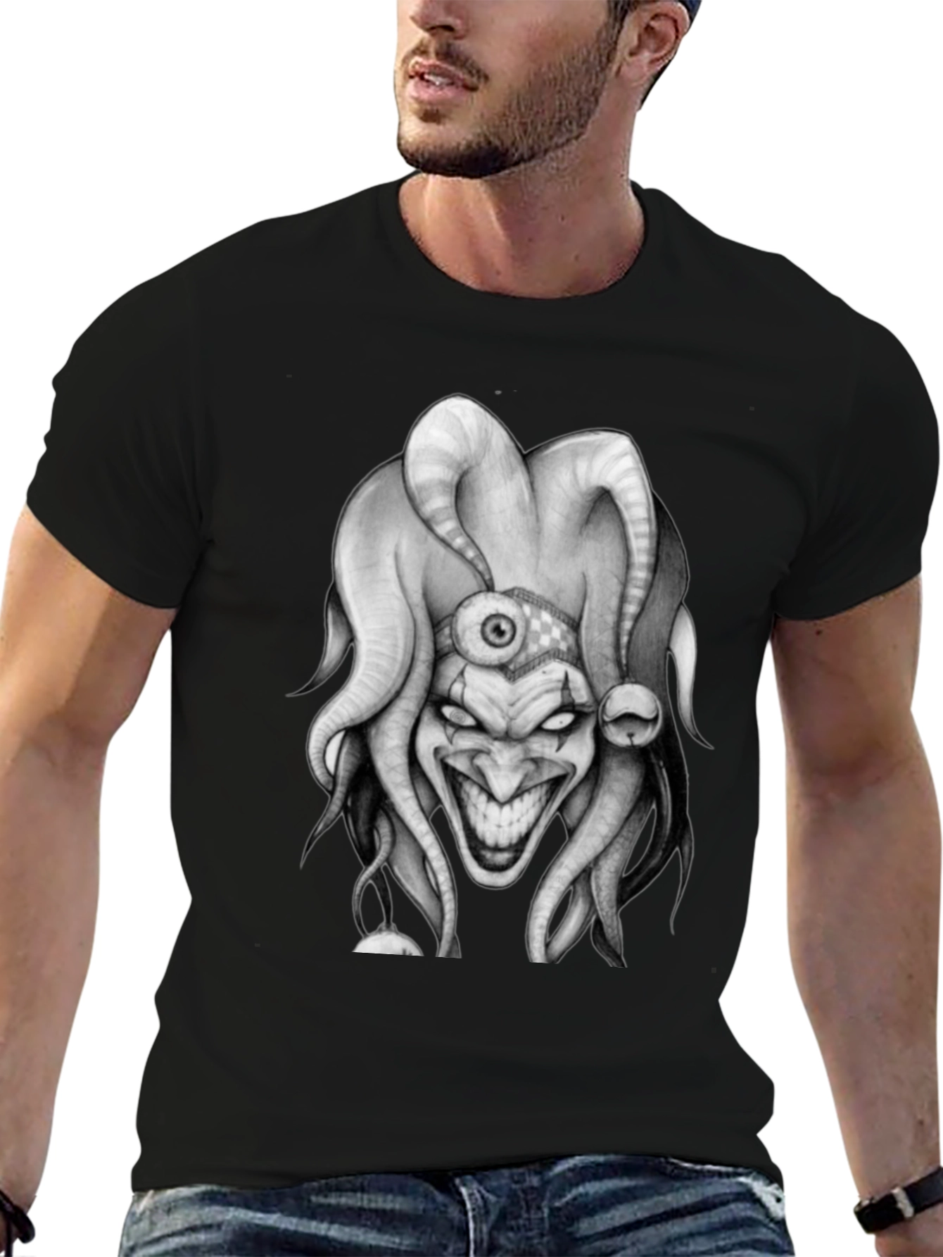 Evil Jester Graphic Tee - Dark Humor Shirt
