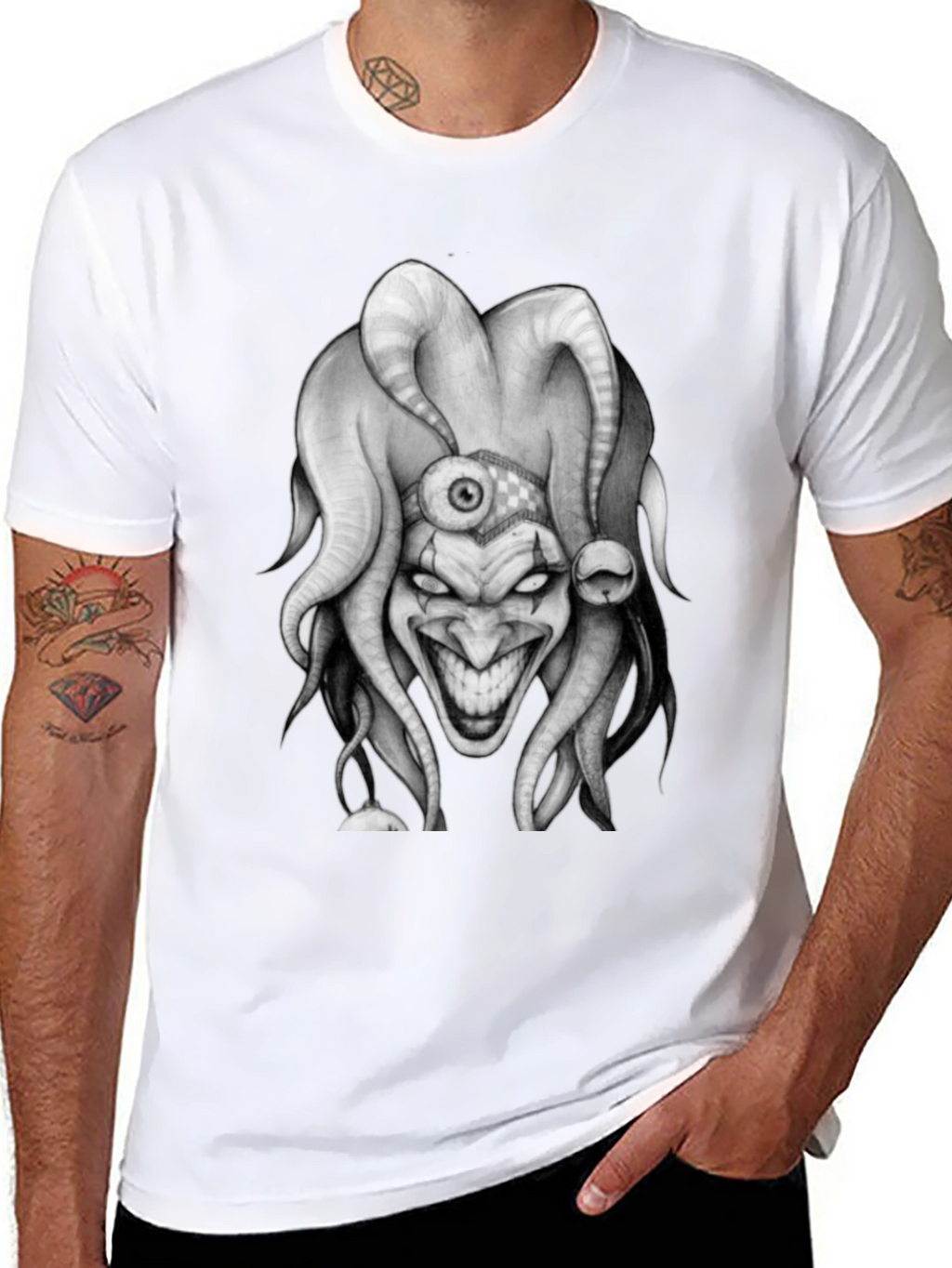 Evil Jester Graphic Tee - Dark Humor Shirt