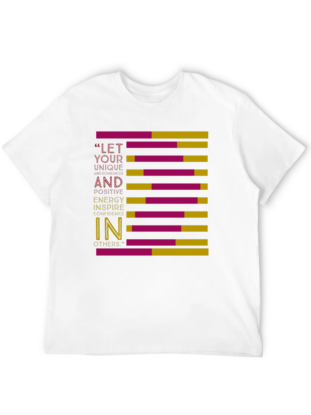 Motivational Graphic Print Crew Neck T-Shirt