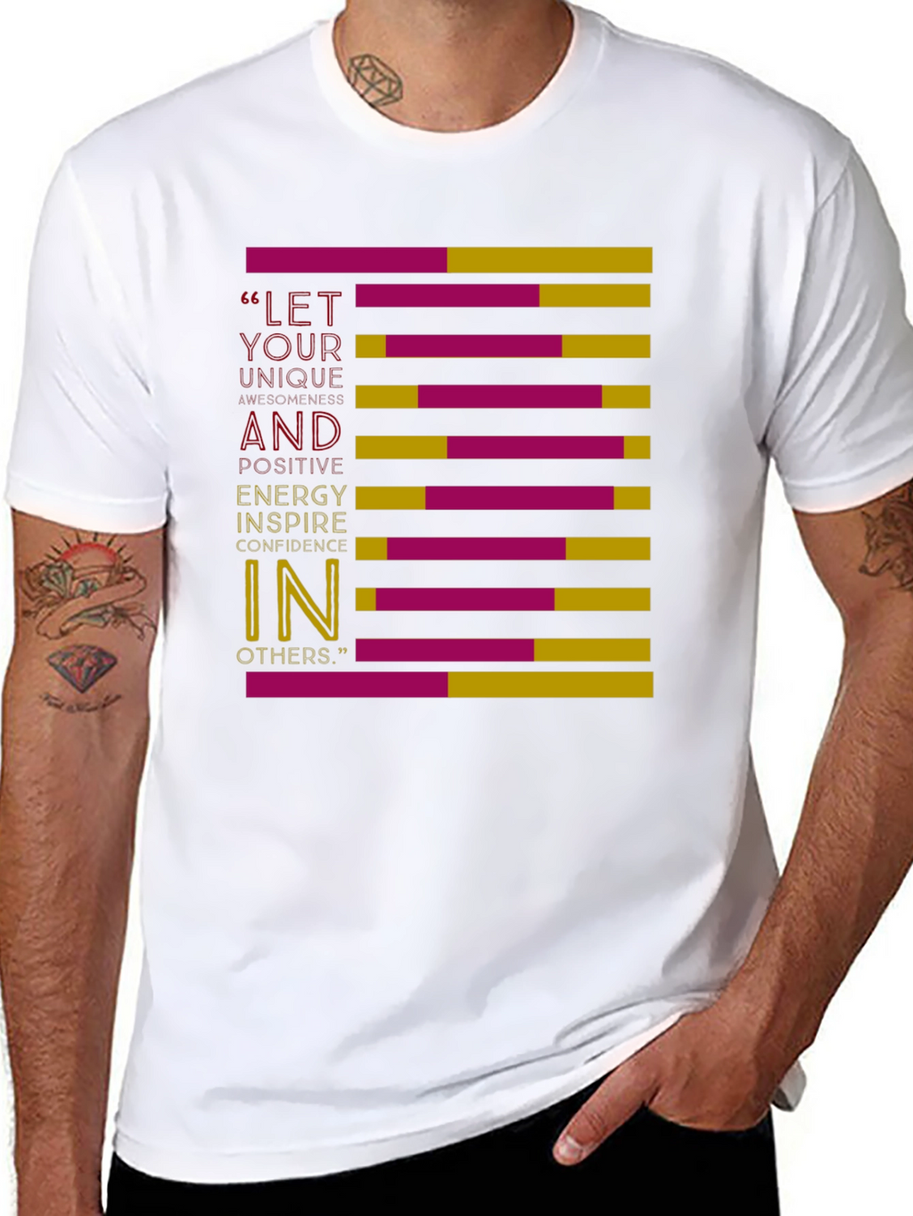 Motivational Graphic Print Crew Neck T-Shirt