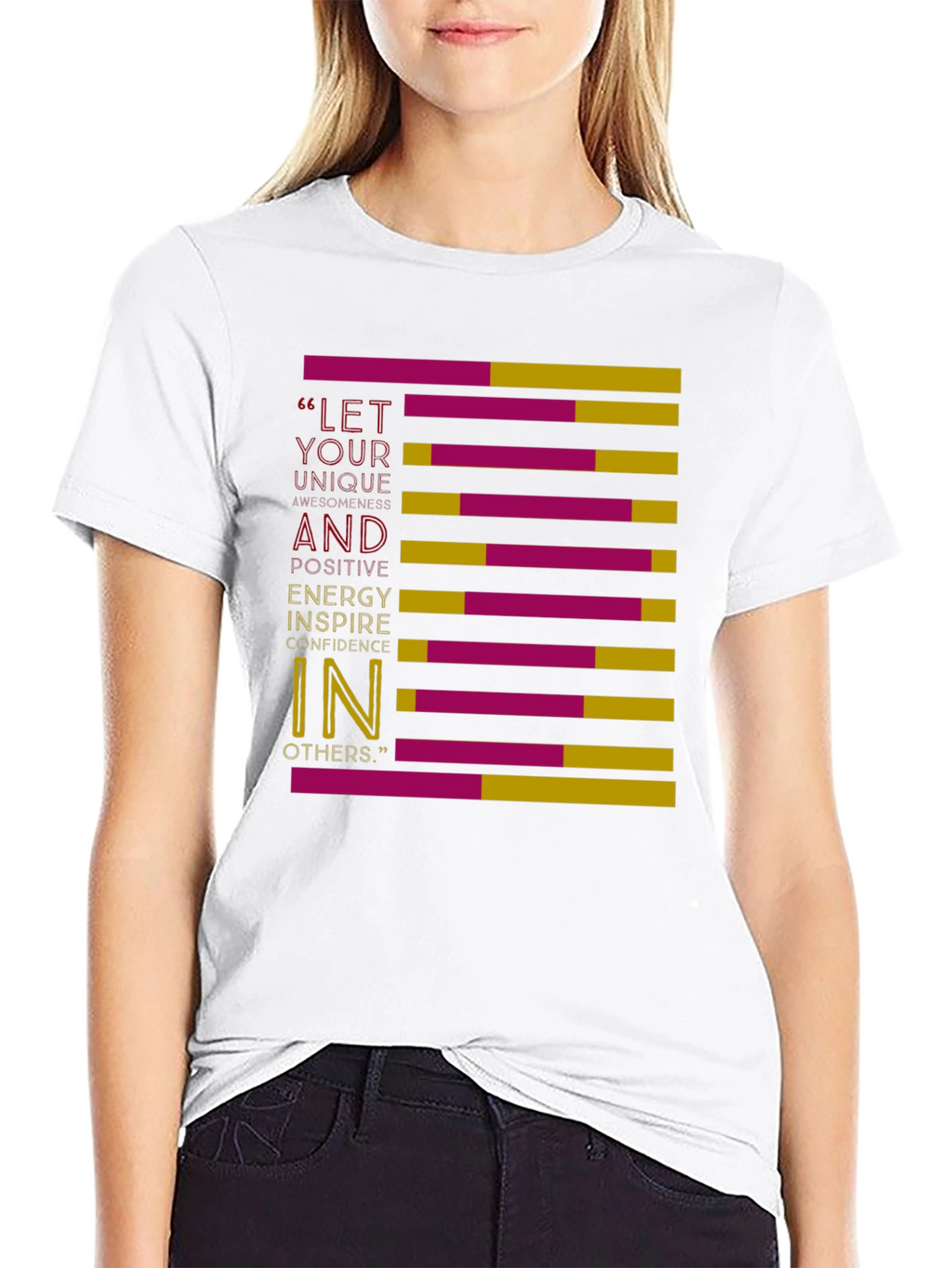 Motivational Graphic Print Crew Neck T-Shirt