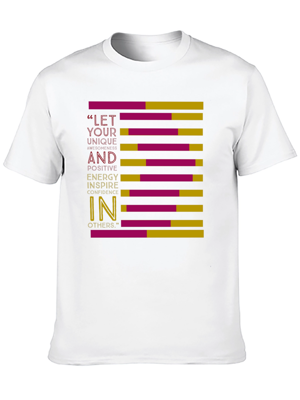 Motivational Graphic Print Crew Neck T-Shirt