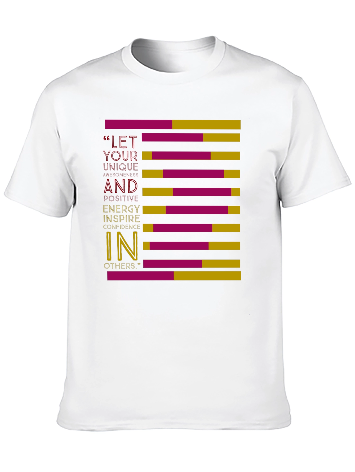 Motivational Graphic Print Crew Neck T-Shirt