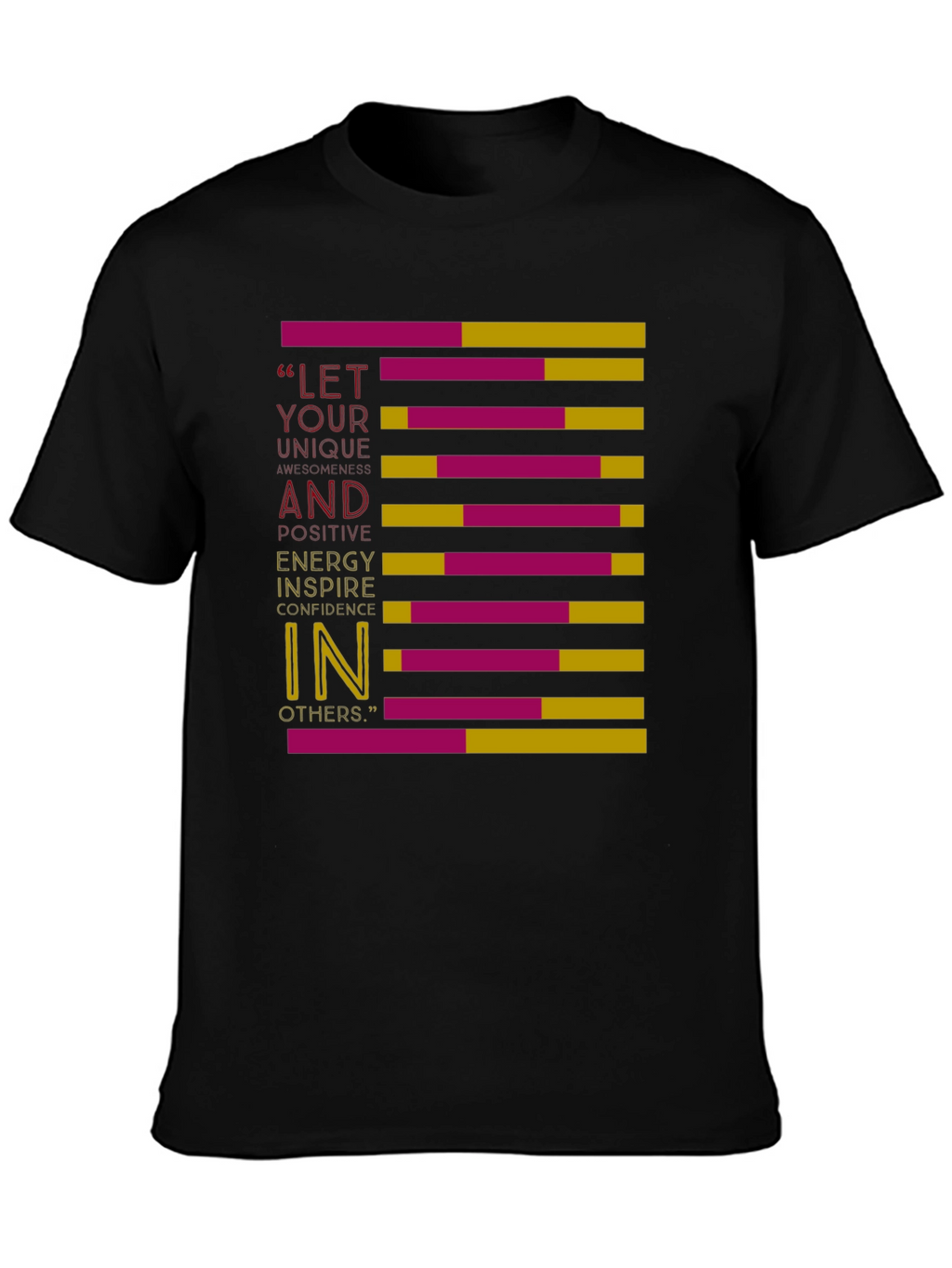 Motivational Graphic Print Crew Neck T-Shirt
