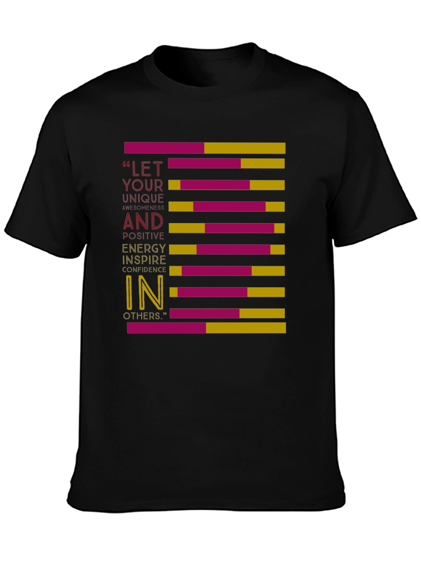 Motivational Graphic Print Crew Neck T-Shirt