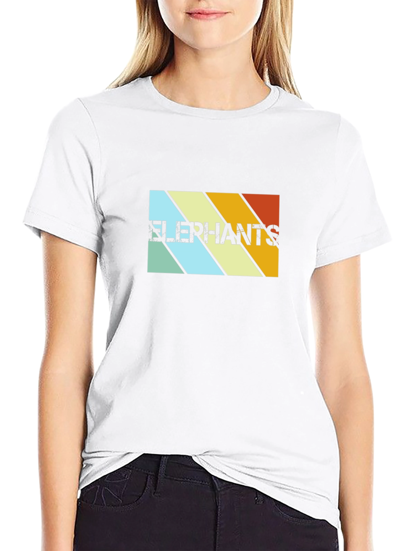 Retro Elephants Graphic Tee - Vintage Style T-Shirt