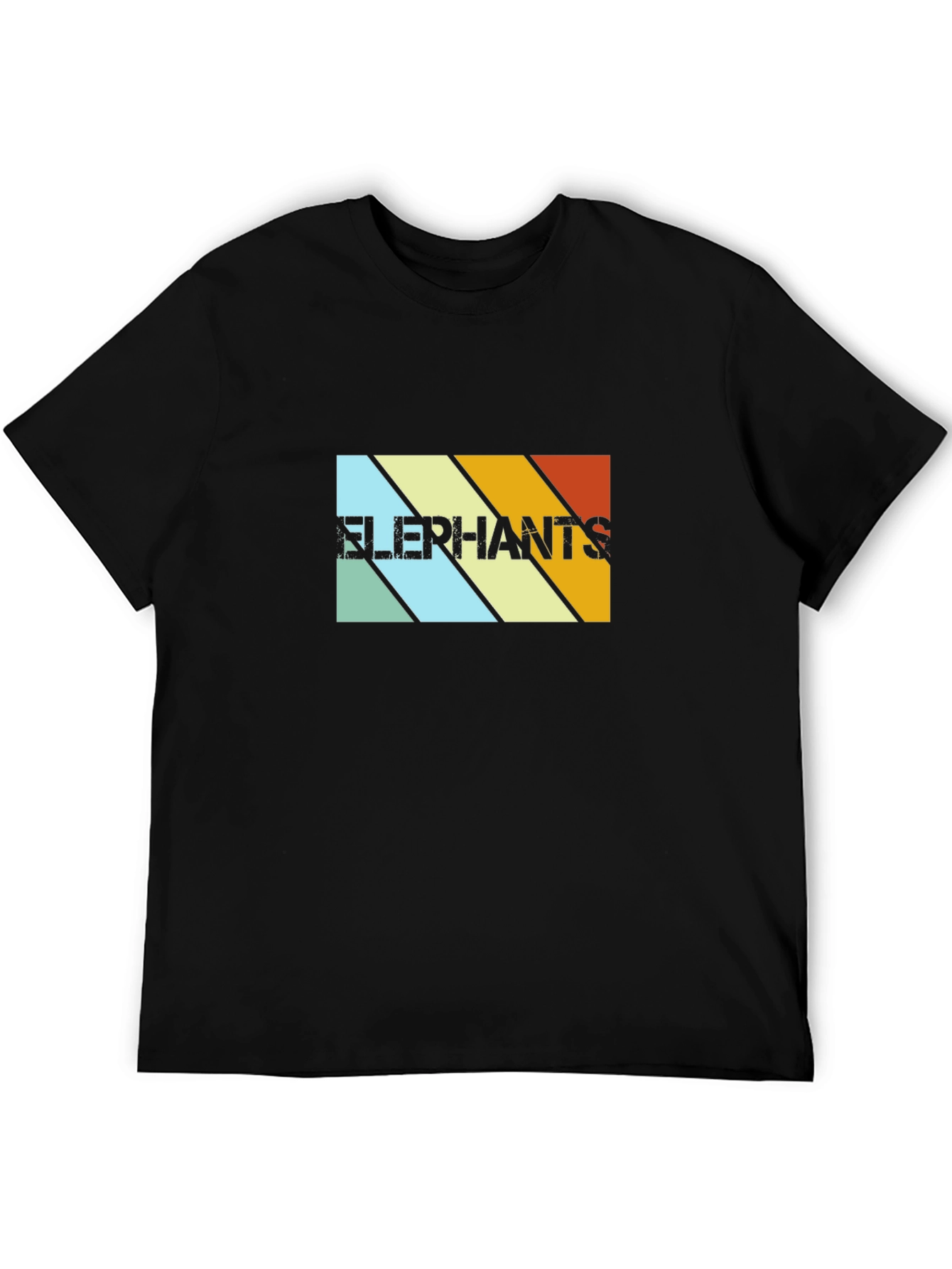 Retro Elephants Graphic Tee - Vintage Style T-Shirt
