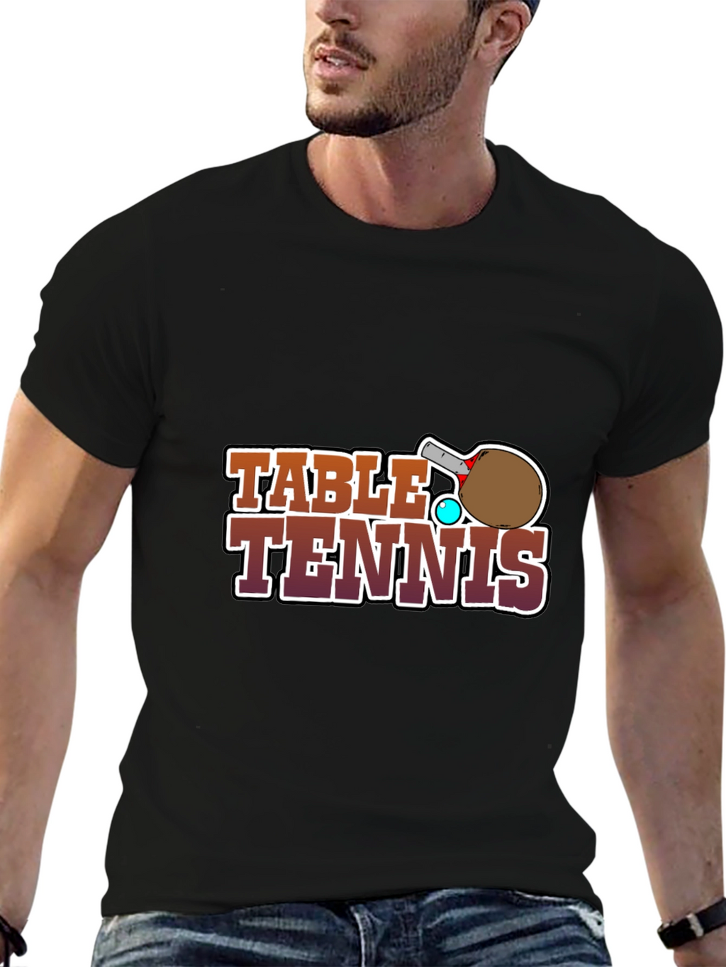 Table Tennis Graphic Tee - Sports Fan Apparel