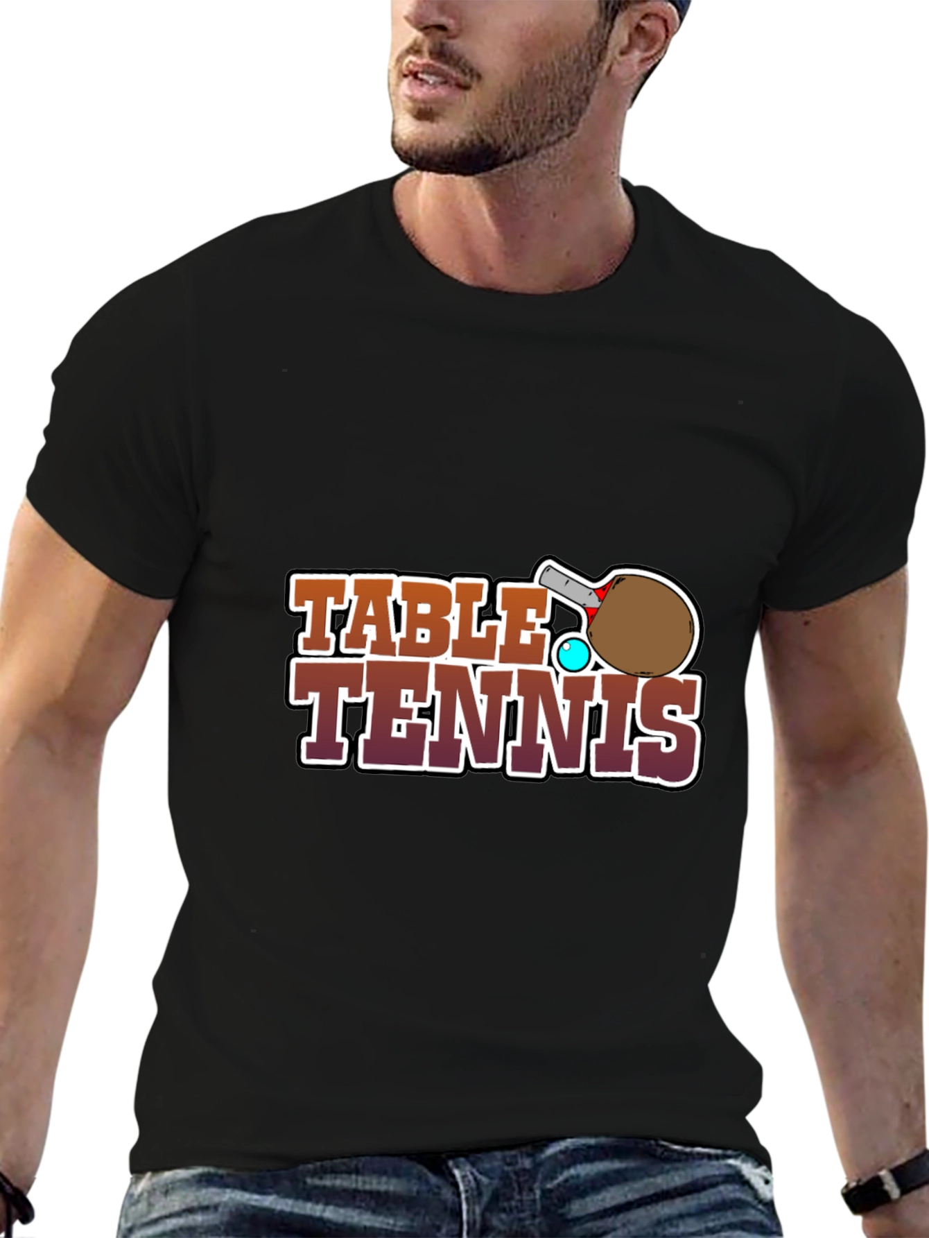 Table Tennis Graphic Tee - Sports Fan Apparel