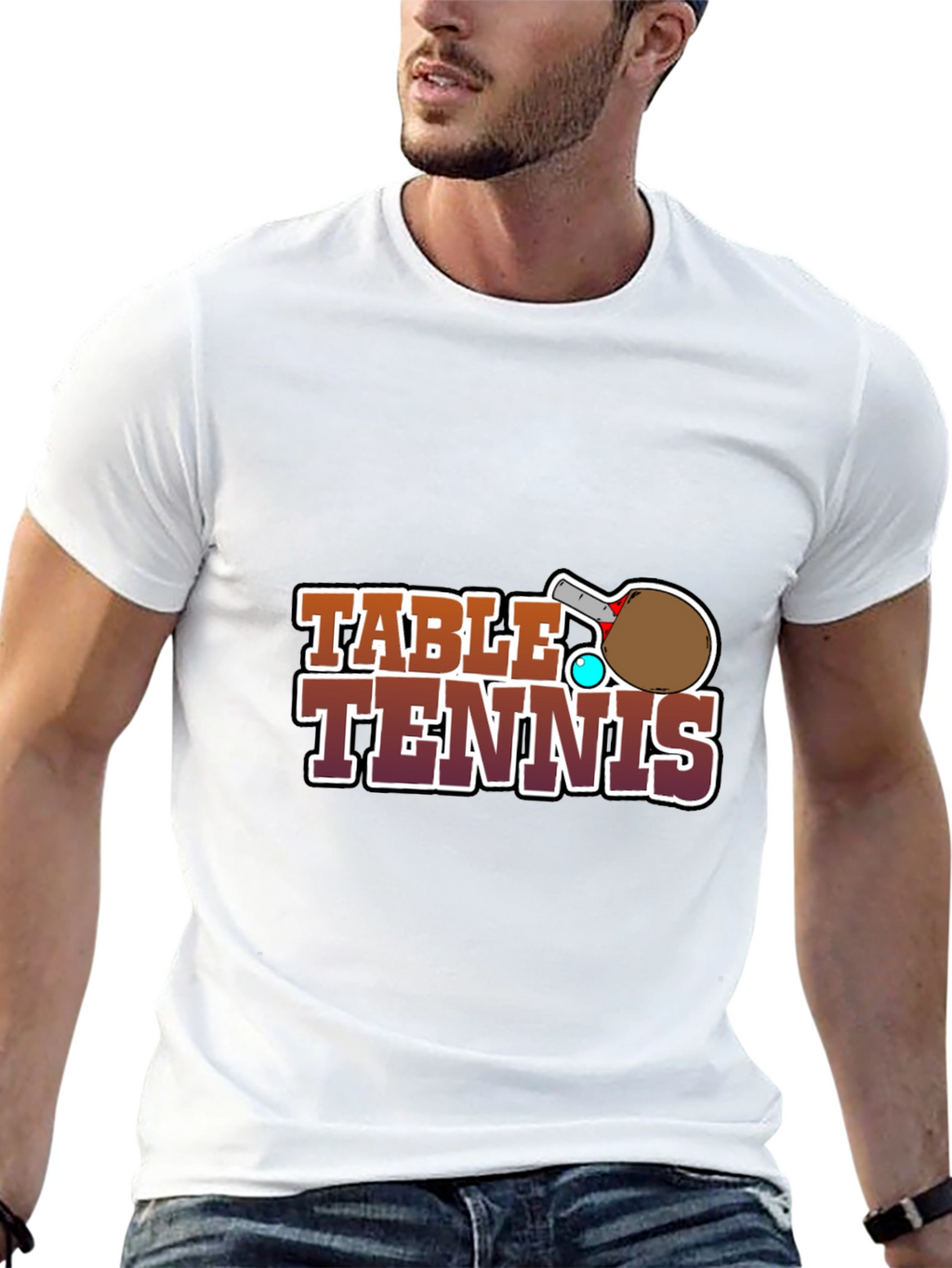 Table Tennis Graphic Tee - Sports Fan Apparel