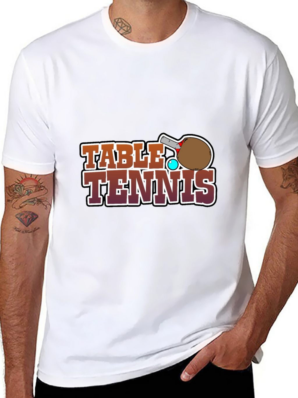 Table Tennis Graphic Tee - Sports Fan Apparel