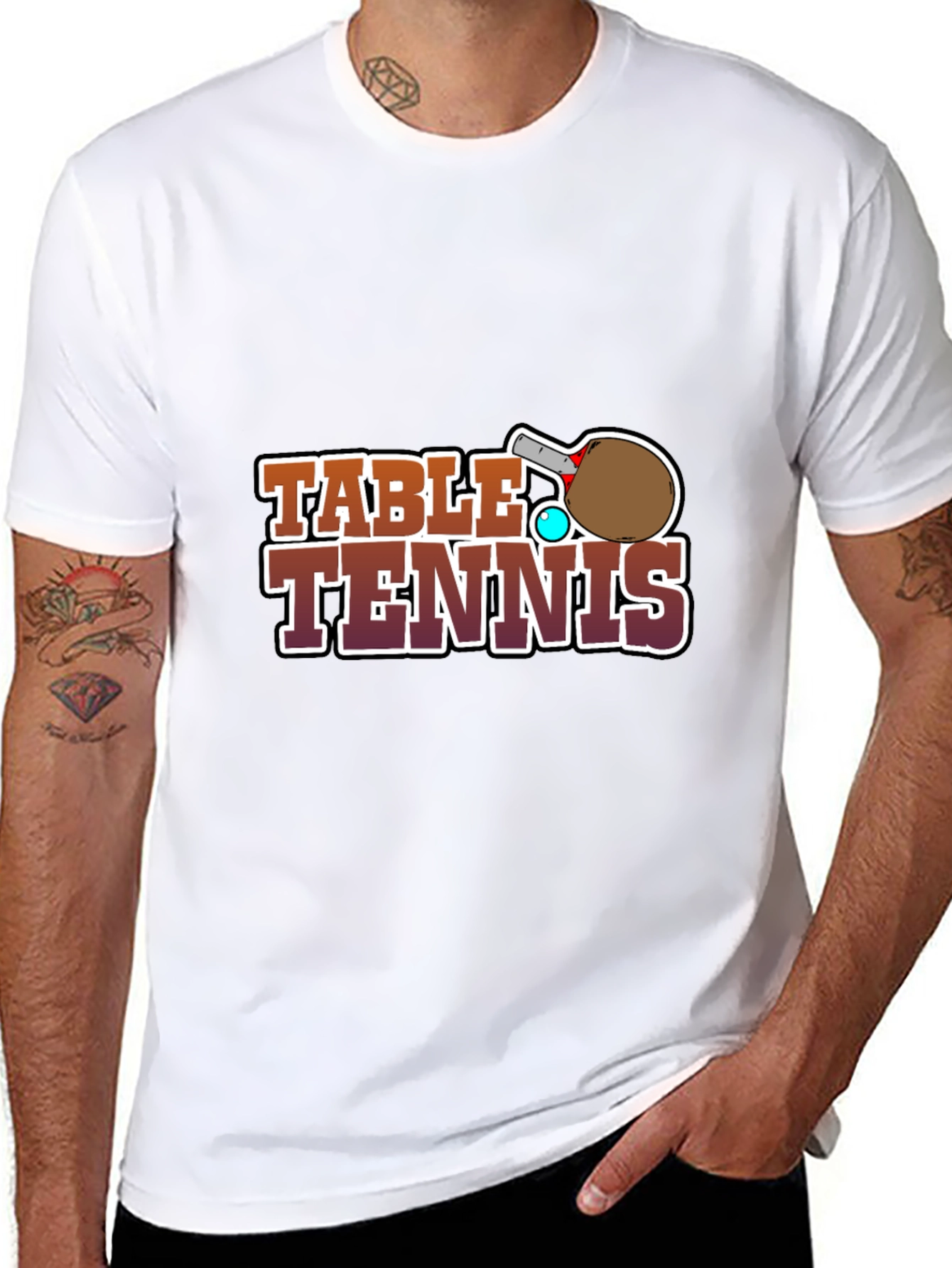 Table Tennis Graphic Tee - Sports Fan Apparel