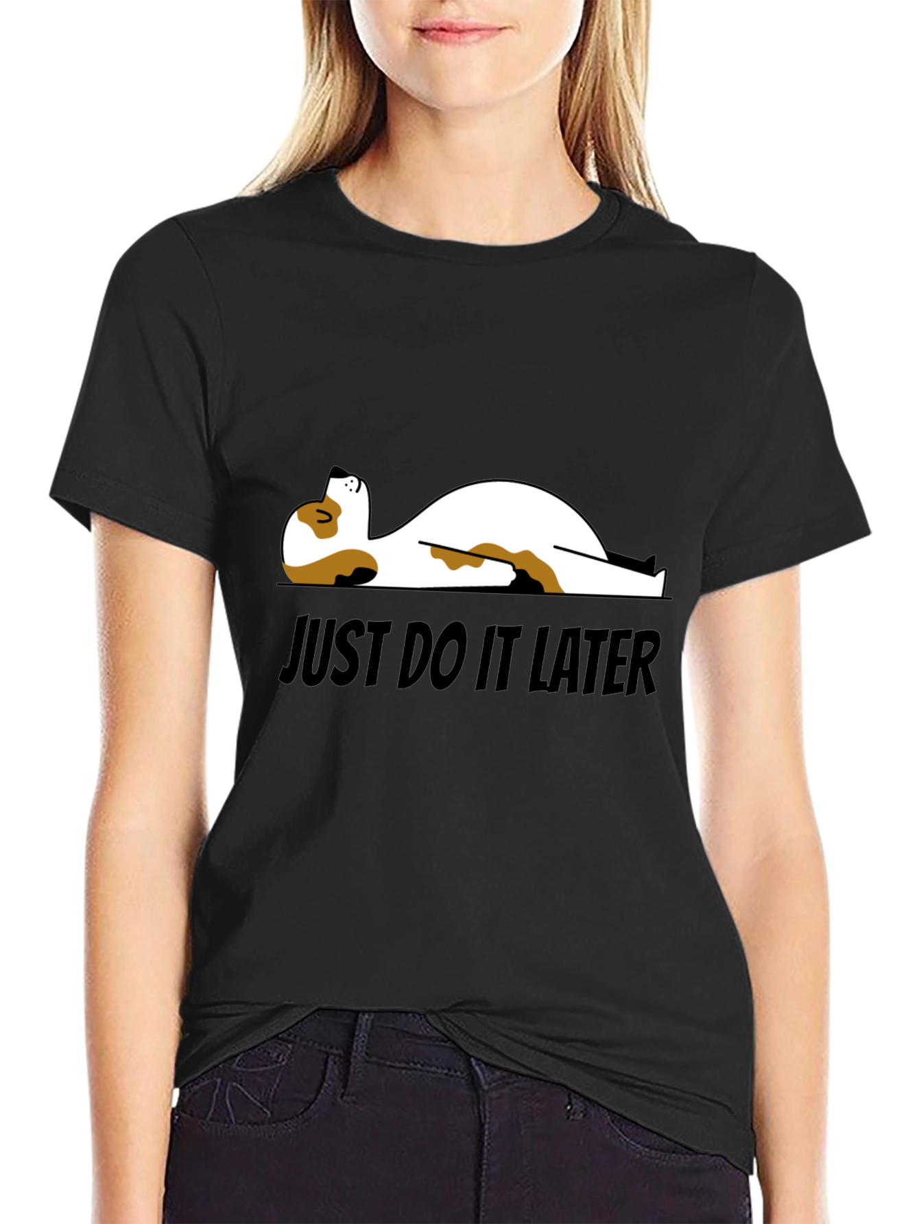 Just Do It Later T-Shirt - Funny Dog Design