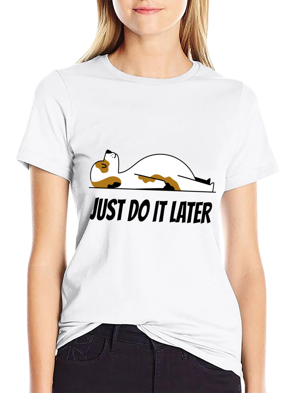Just Do It Later T-Shirt - Funny Dog Design
