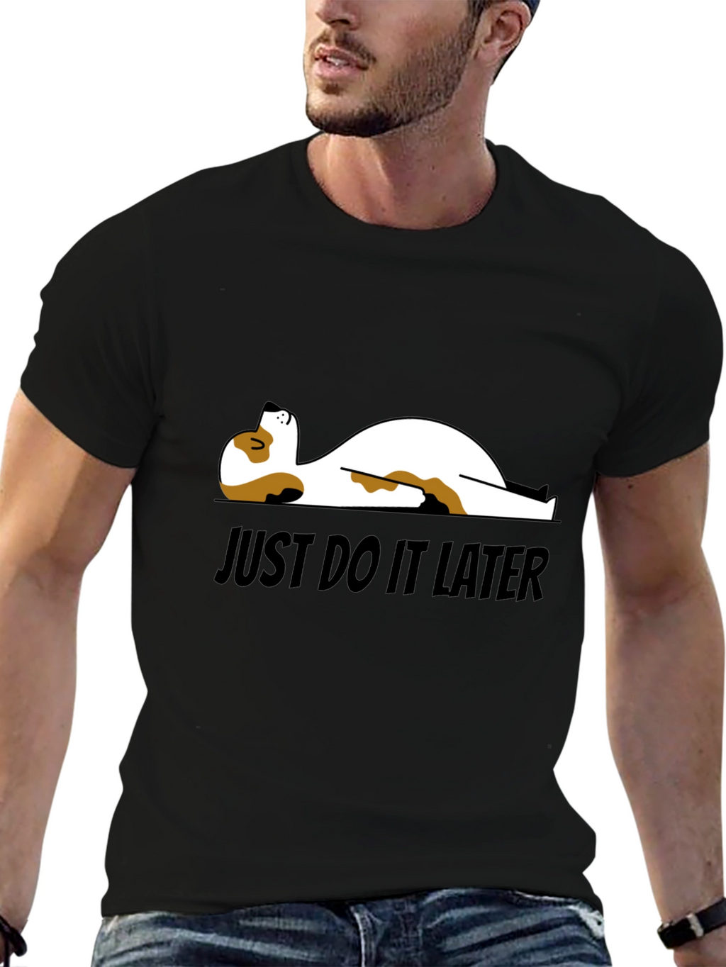 Just Do It Later T-Shirt - Funny Dog Design