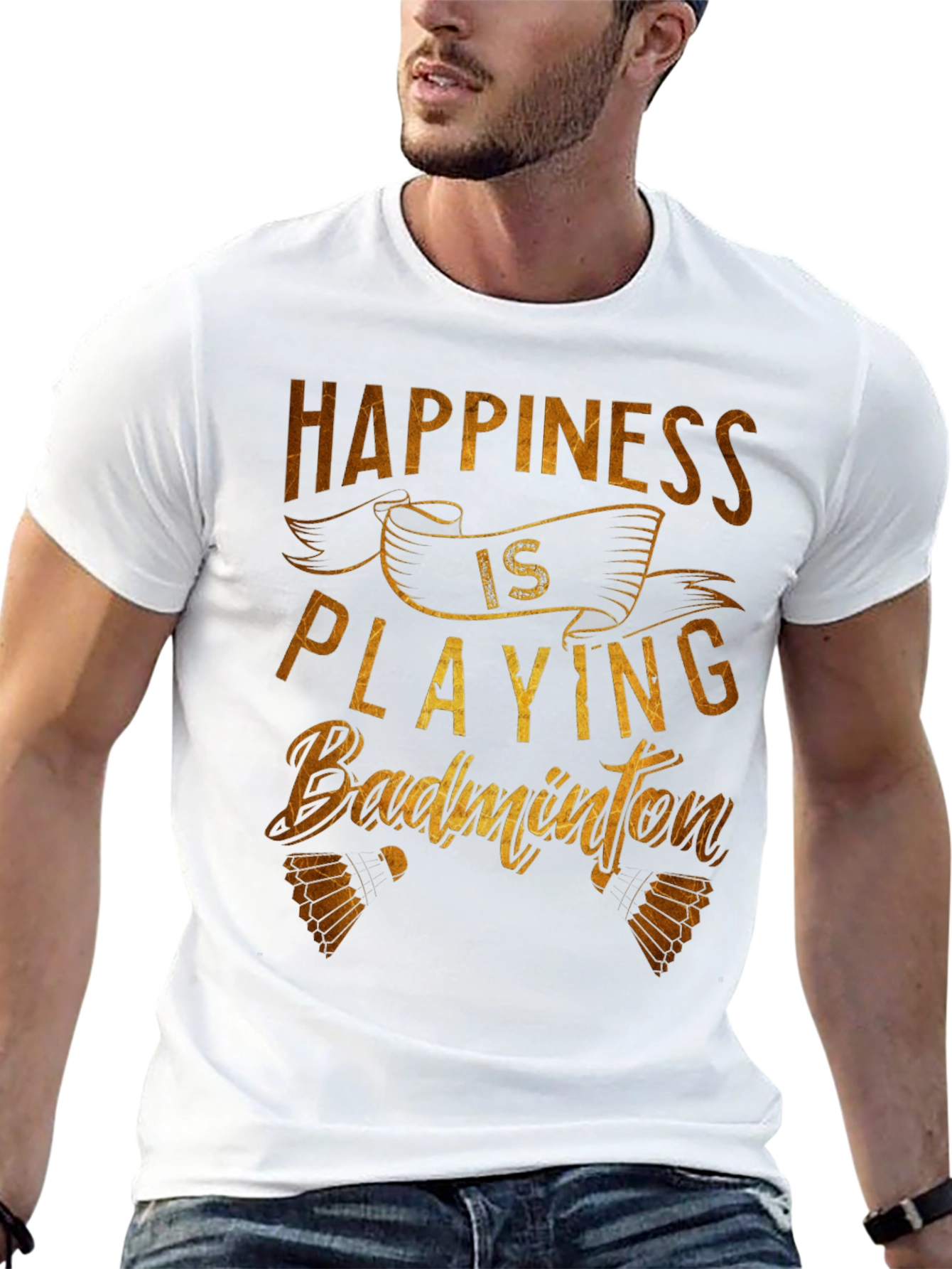 Happiness is Playing Badminton T-Shirt