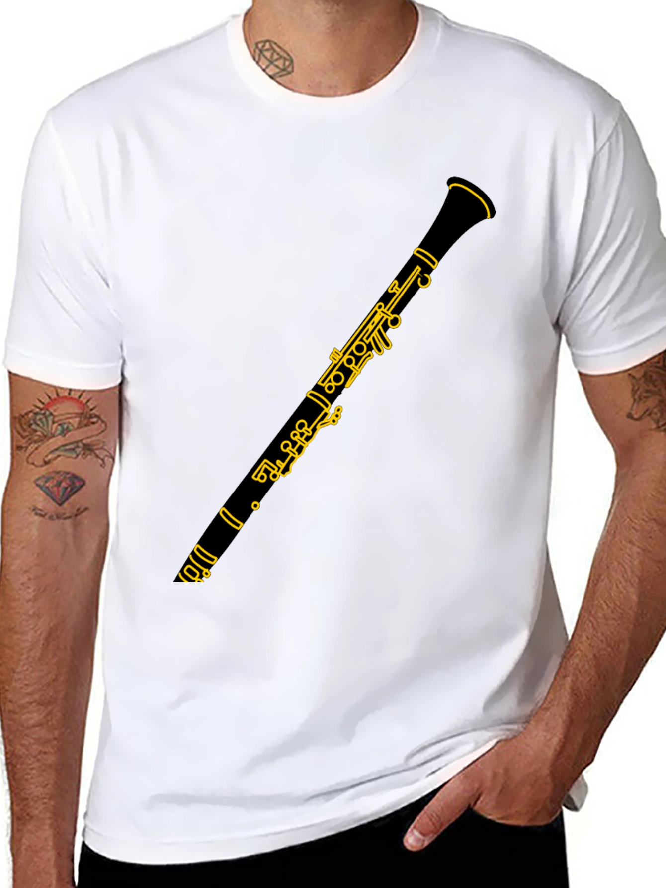 Clarinet Graphic T-Shirt - Musician Style Tee