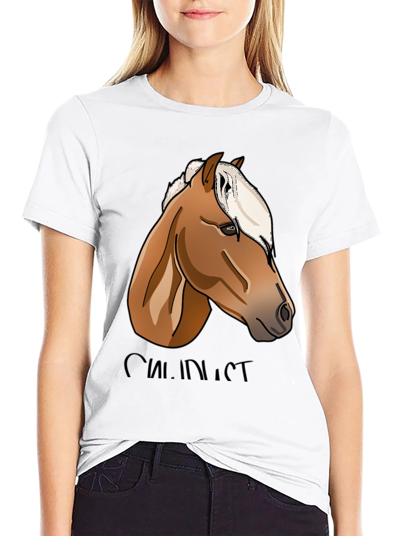 Horse Lovers Graphic Tee - Black